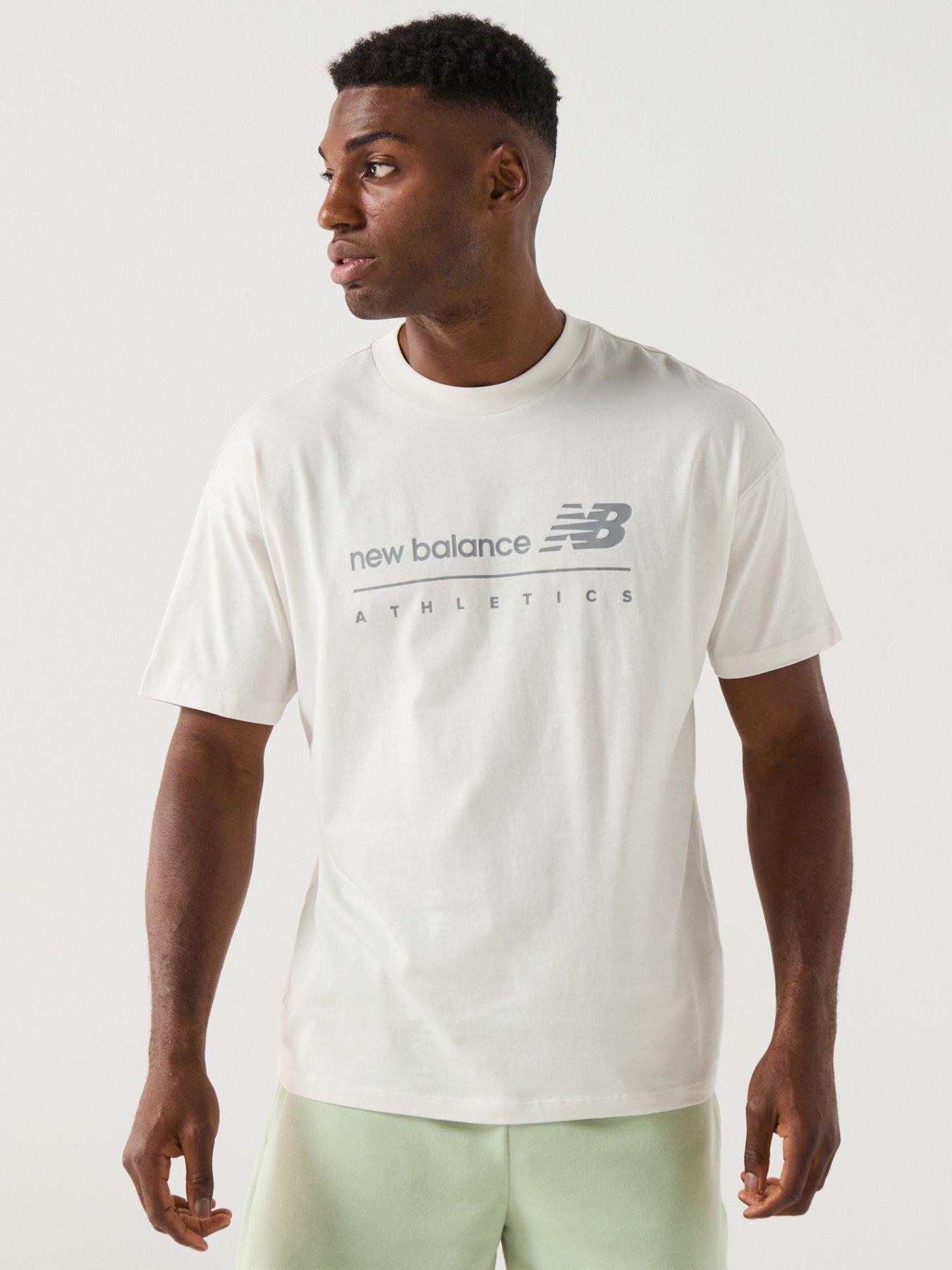 New Balance Mens Linear Graphic Tshirt - Grey