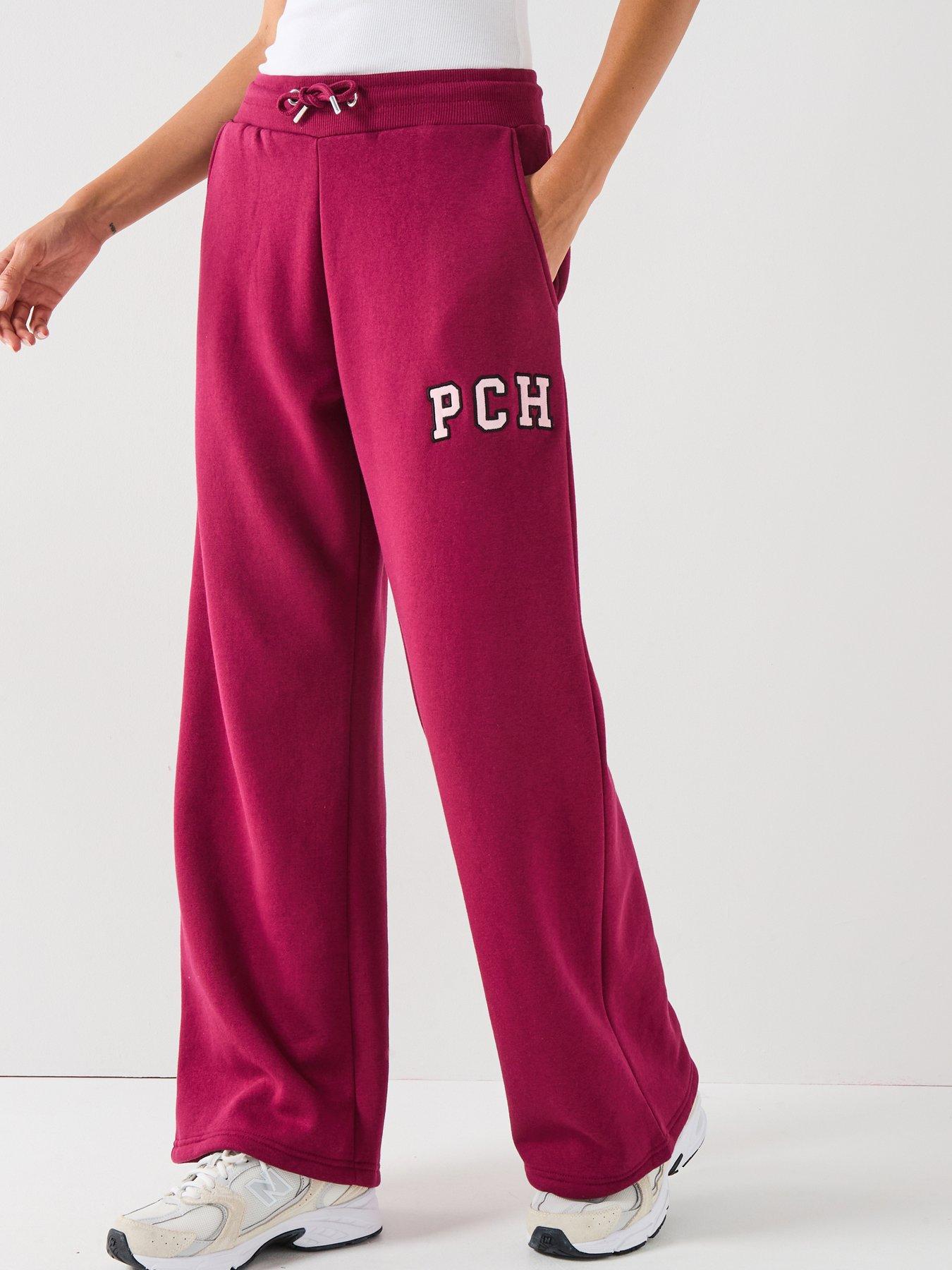 Peach Fit Womens Ivy Straight Leg Jogger - Dark Red