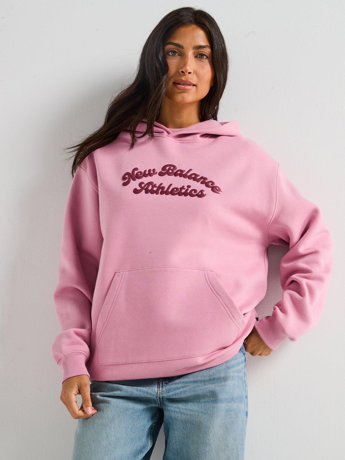 undefined Womens Linear Heritage Fleece Long Hoodie - Purple