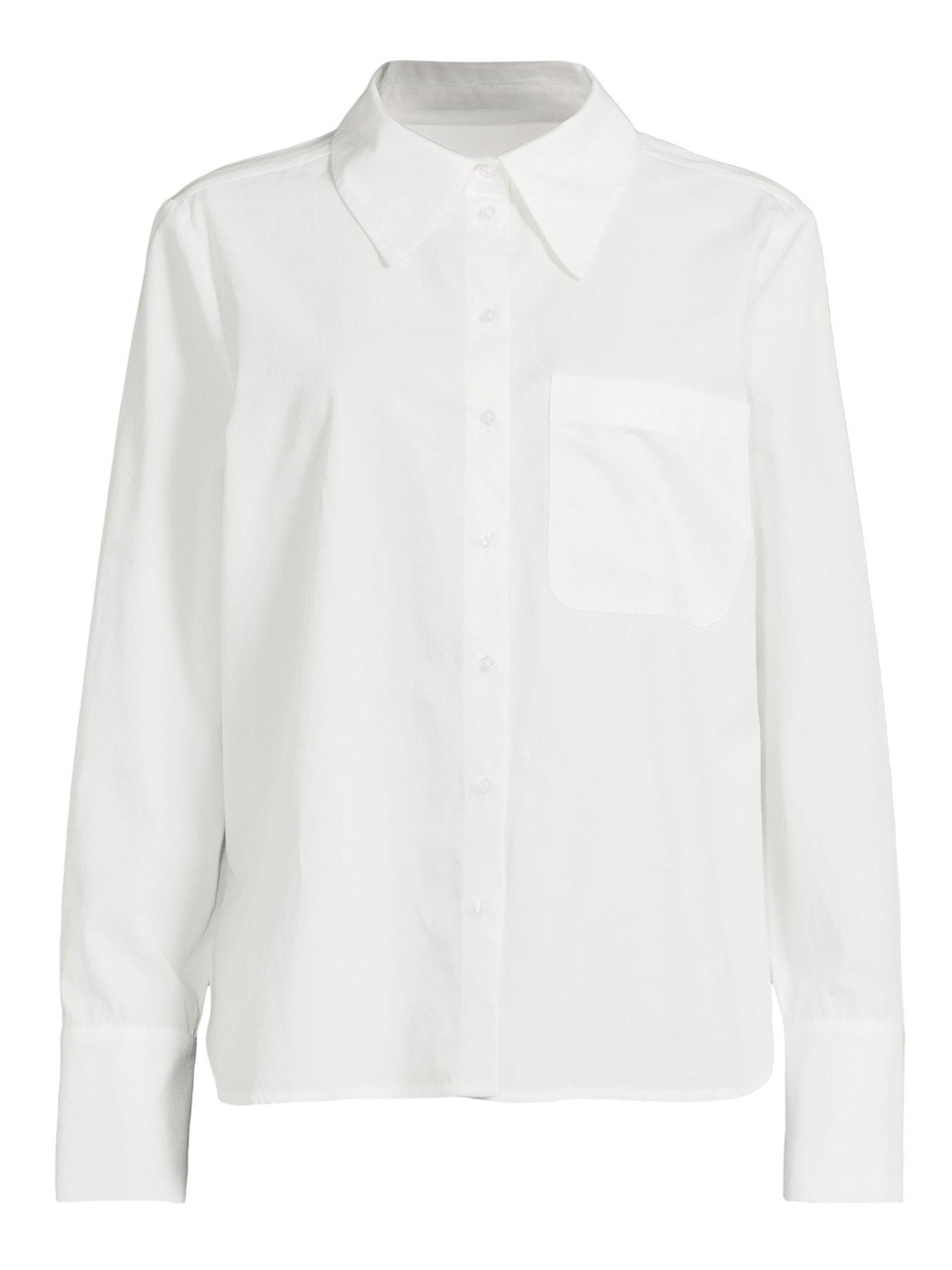 Image 5 of 5 of V by Very Bow Detail White Longline Shirt - White
