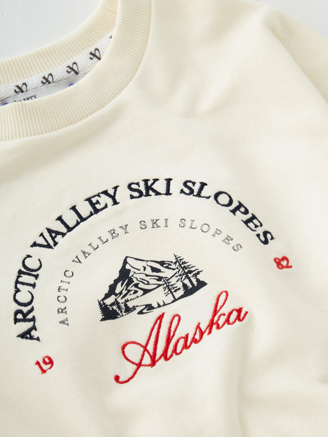 Image 5 of 5 of The Very Collection Kids Family Christmas Pj Embroided Brushed Back Sweat And Woven Bottom - Cream