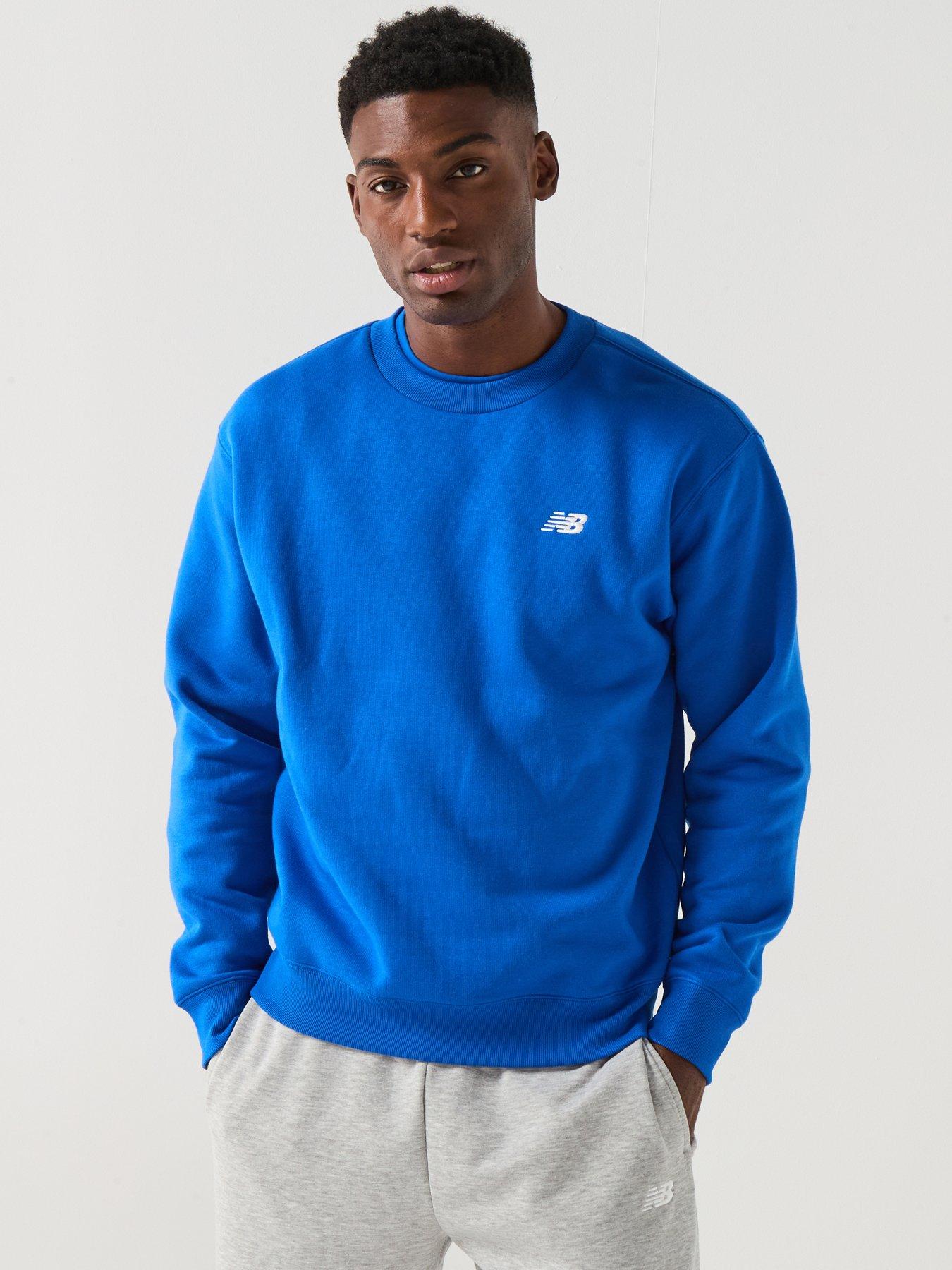 New Balance Mens Sports Essential Fleece Crew Sweater - Blue