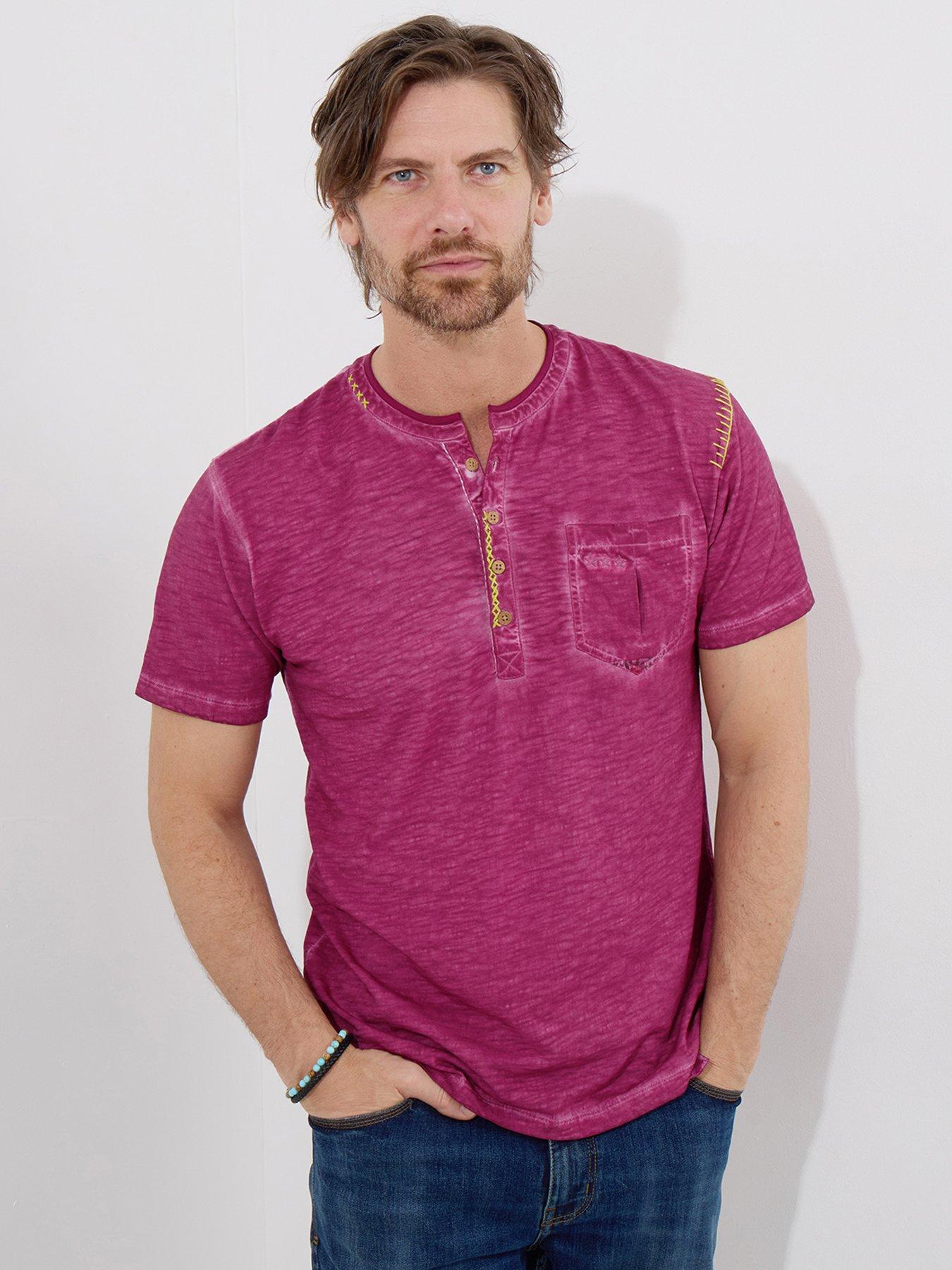 Joe Browns Carefree Customised Henley T-Shirt - Purple