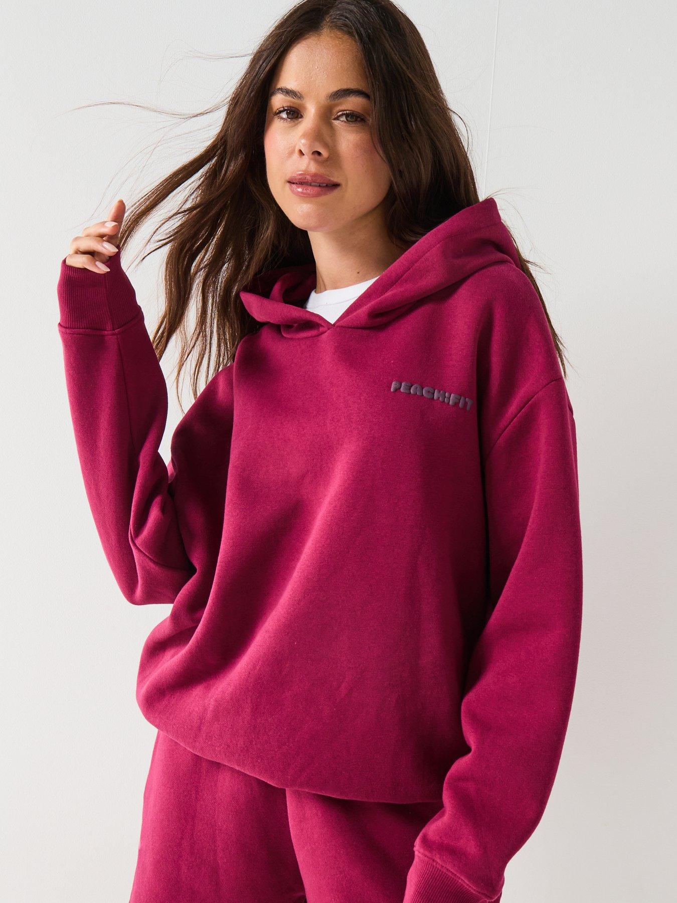 Peach Fit Womens Cozy Season Hoodie - Burgundy