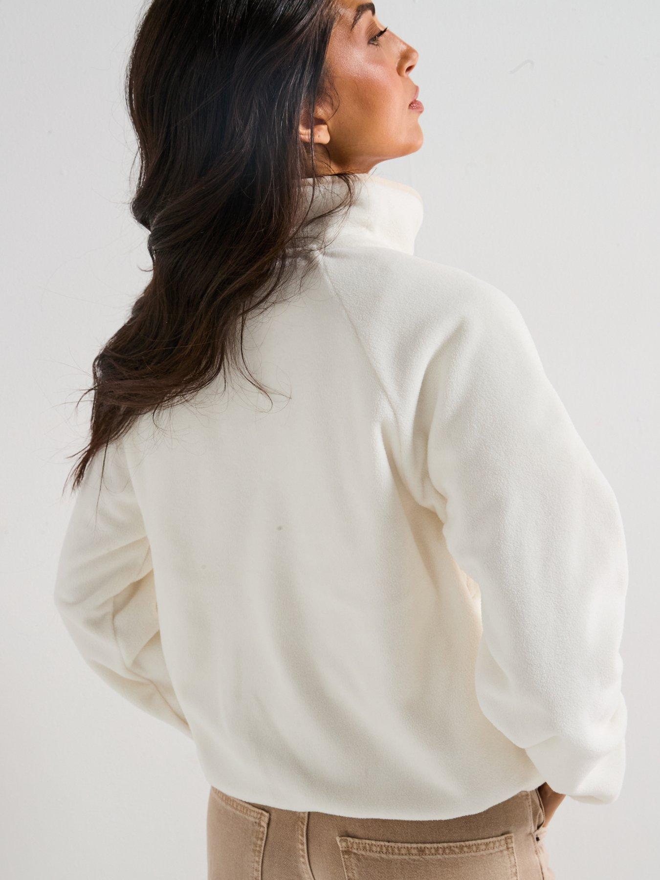 Image 2 of 6 of New Balance Womens Polar Fleece 1/2 Zip- Beige
