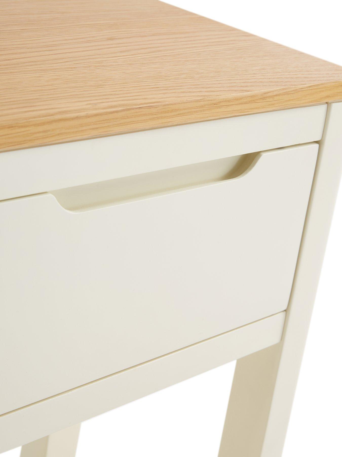 Image 5 of 7 of The Very Collection Saxon&nbsp;2 Drawer Console Table with Shelf - Cream/Oak