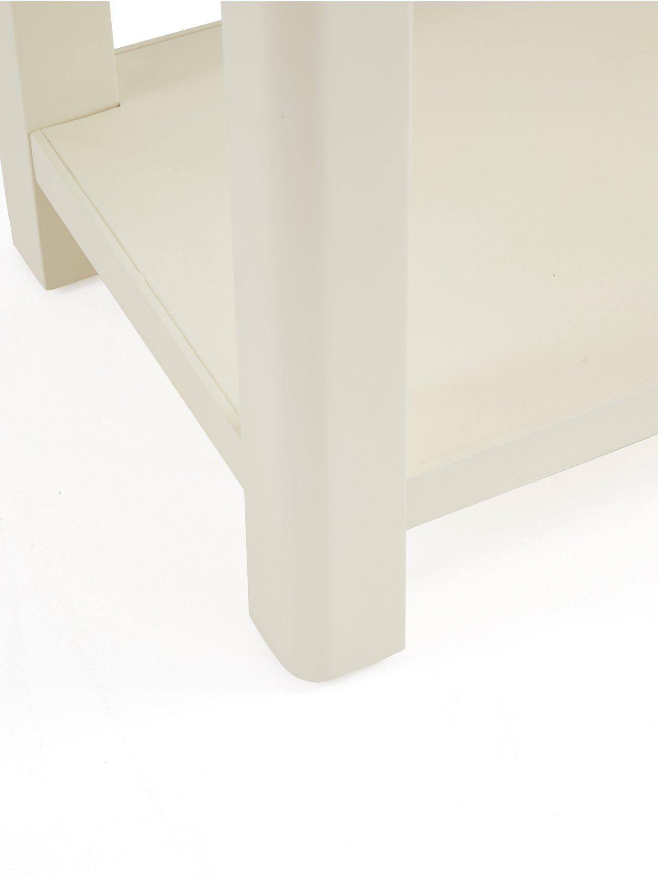 Image 6 of 7 of The Very Collection Saxon&nbsp;2 Drawer Console Table with Shelf - Cream/Oak