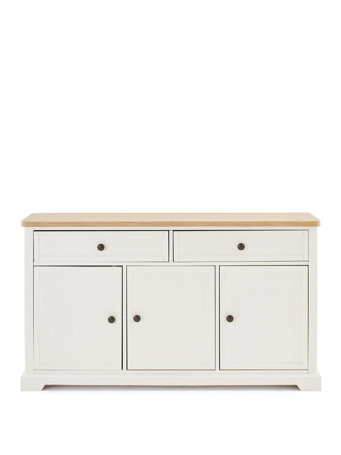 Image 2 of 7 of The Very Collection Charlton Sideboard - Ivory/Oak - FSC&reg; Certified
