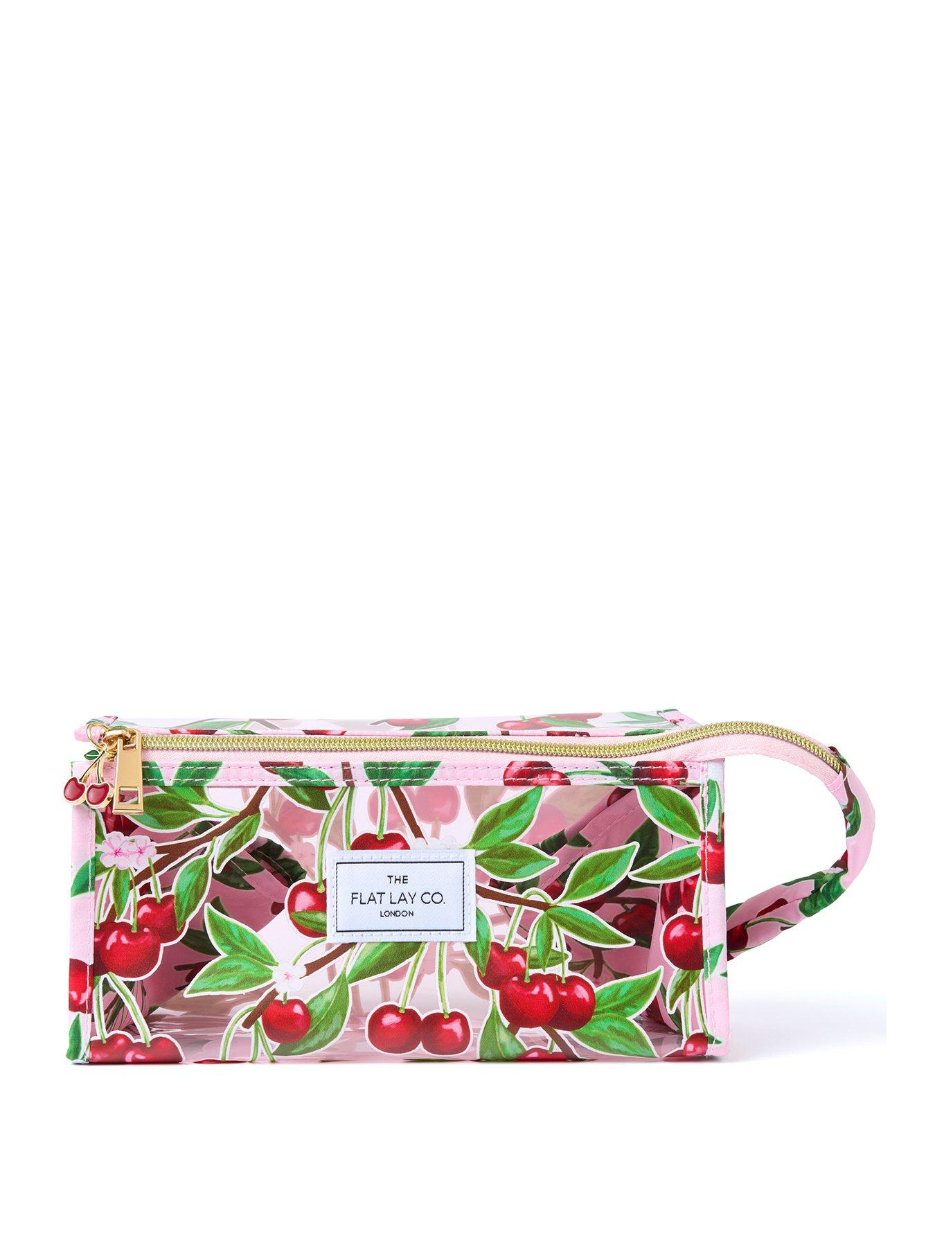 undefined Jelly Flat Lay Makeup Box Bag - Cherries