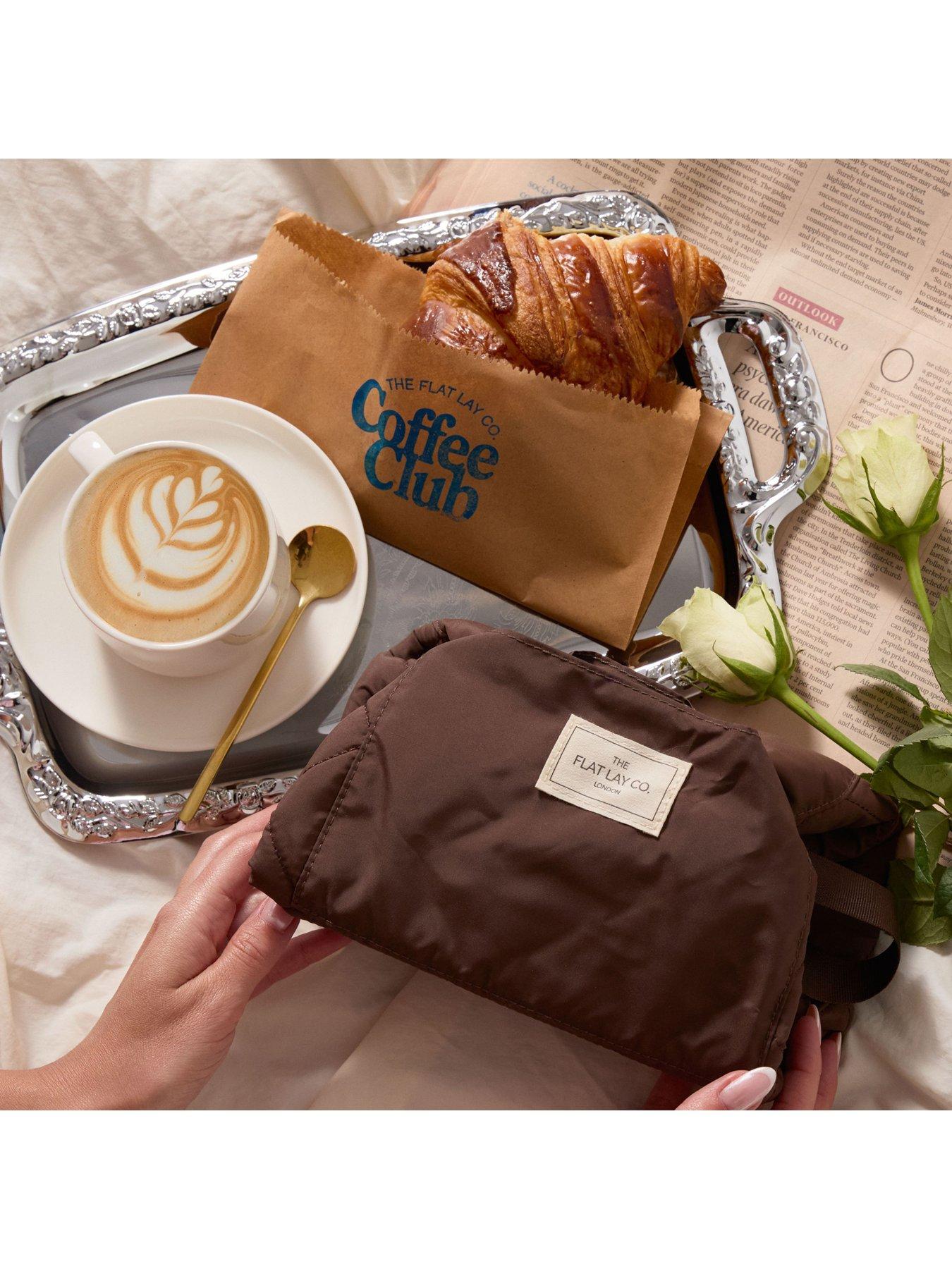 Image 4 of 4 of The Flat Lay Co. Drawstring Flat Lay Makeup Bag - Espresso