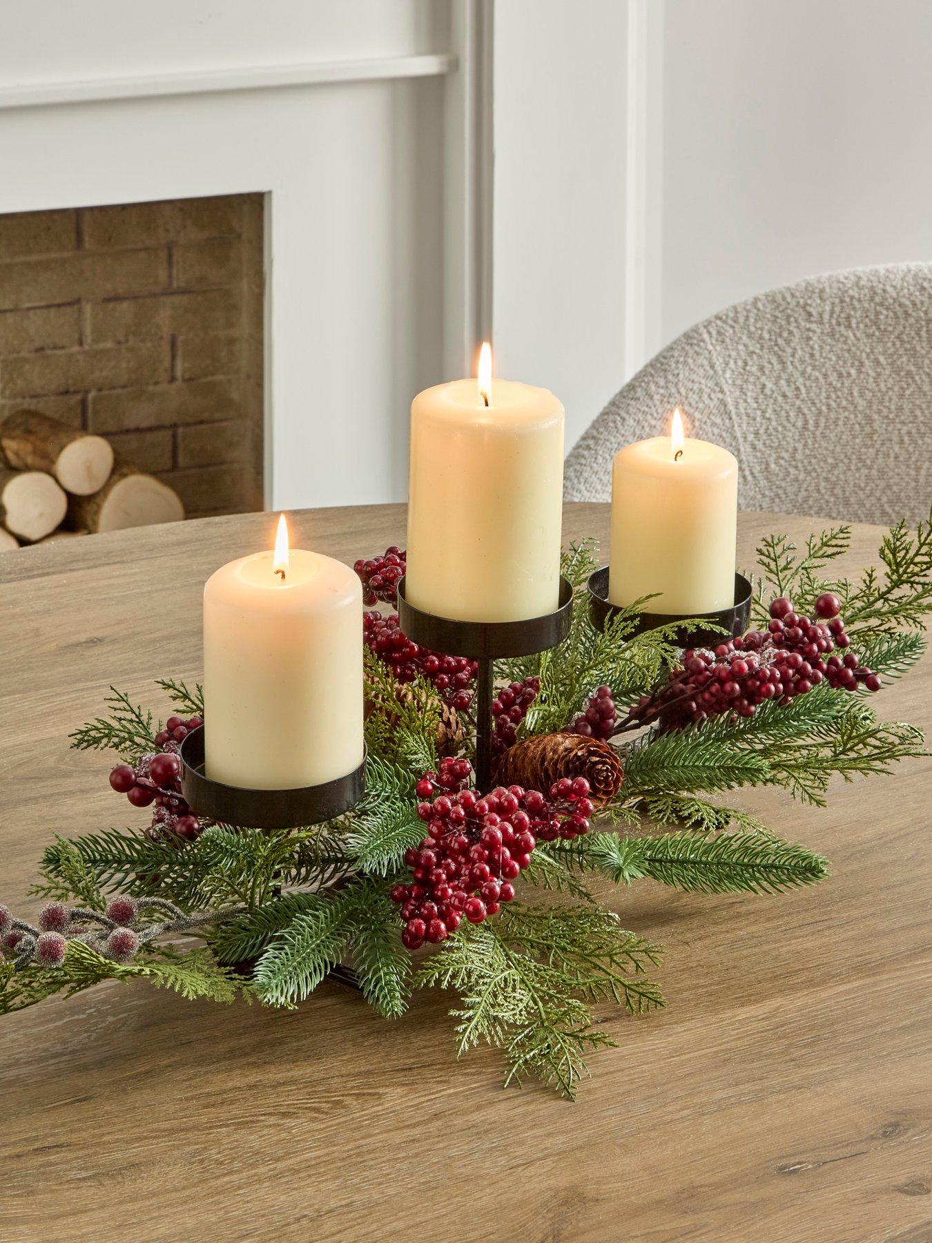 Very Home Foliage And Berries Table Centre Christmas Decoration