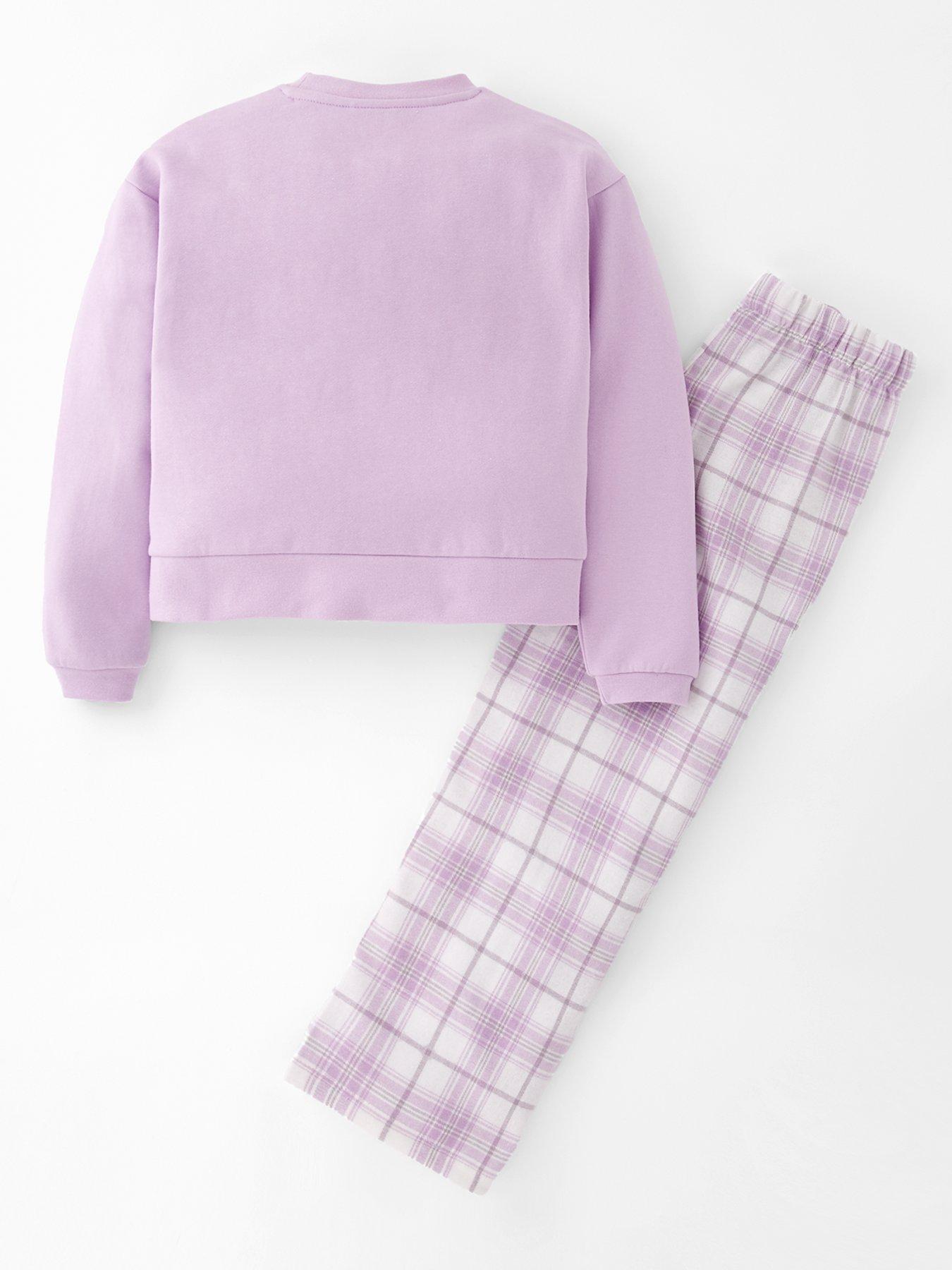 Image 2 of 5 of The Very Collection Girls Weekend Club Pancake Sweat PJ - Purple