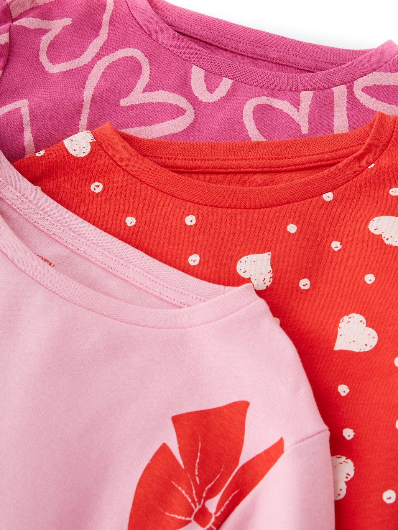 Image 3 of 4 of The Very Collection Girls 3 Pack Heart &amp; Bow Pyjamas - Multi
