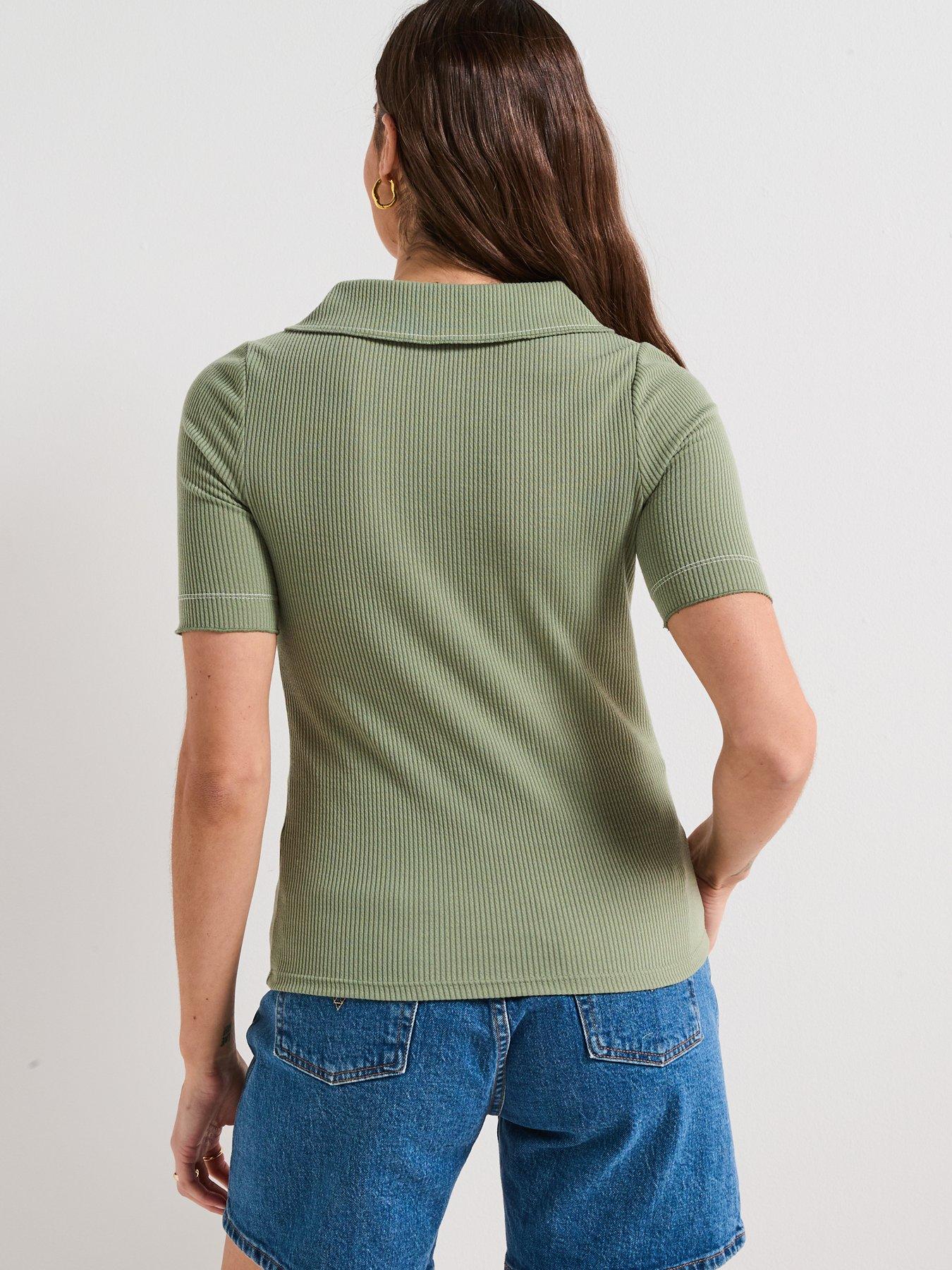 Image 2 of 5 of V by Very Textured Collar Detail Top