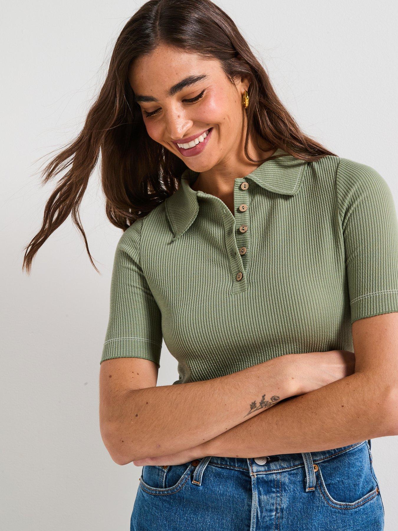 Image 5 of 5 of V by Very Textured Collar Detail Top