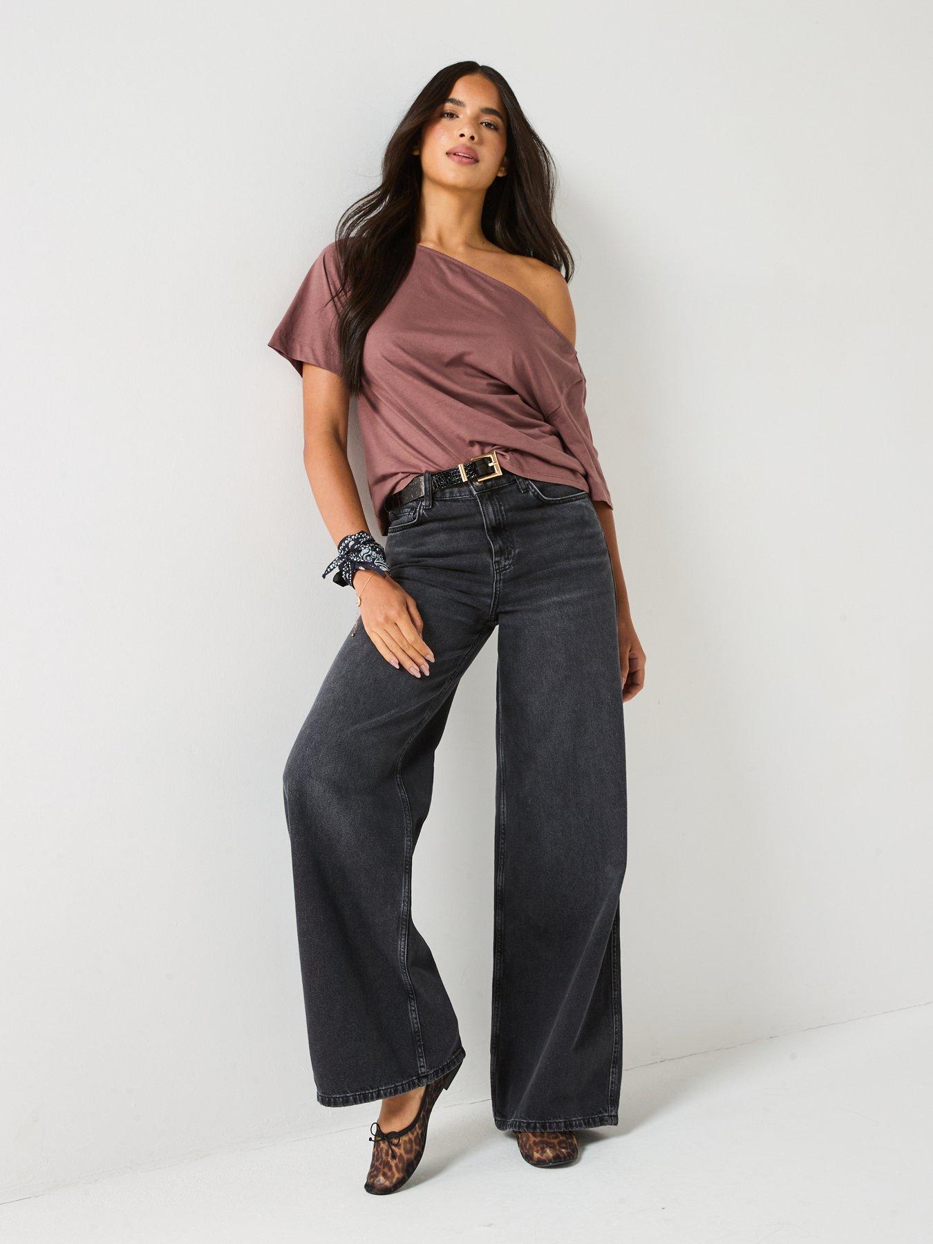 Image 5 of 6 of V by Very Off The Shoulder Top Co-ord - Mink
