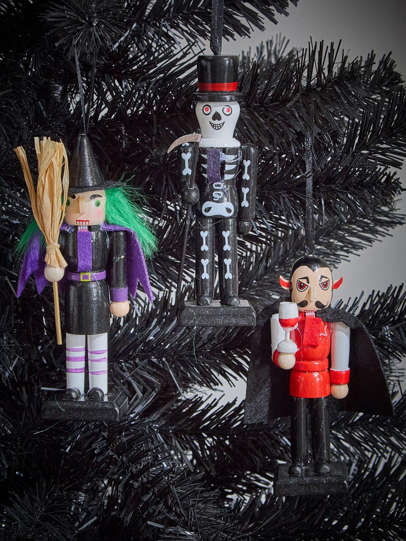 undefined Wooden Nutcracker Set Halloween Characters 5"