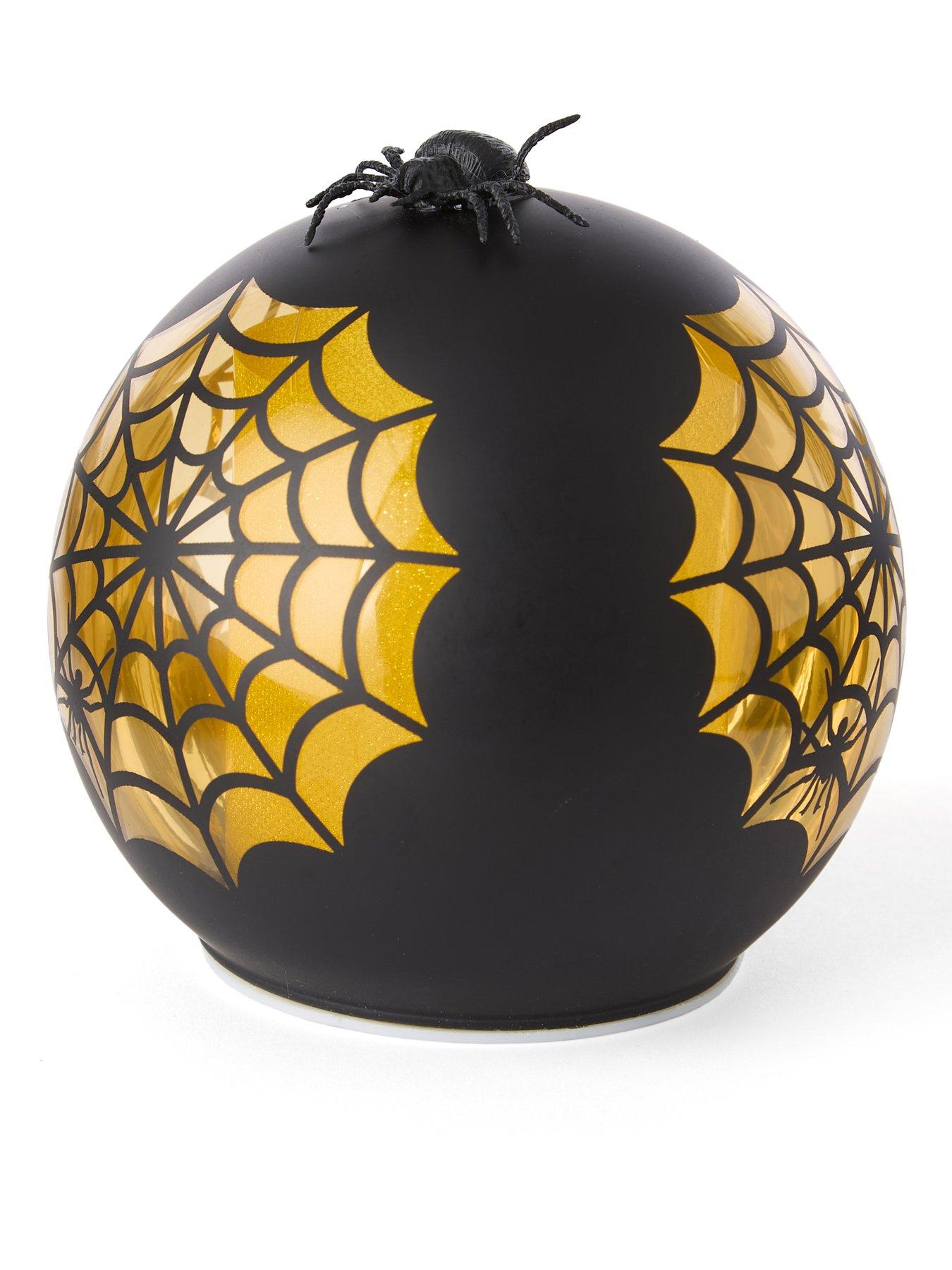 Image 3 of 6 of Hocus Pocus LED Glass Cobweb Dome Halloween Decoration