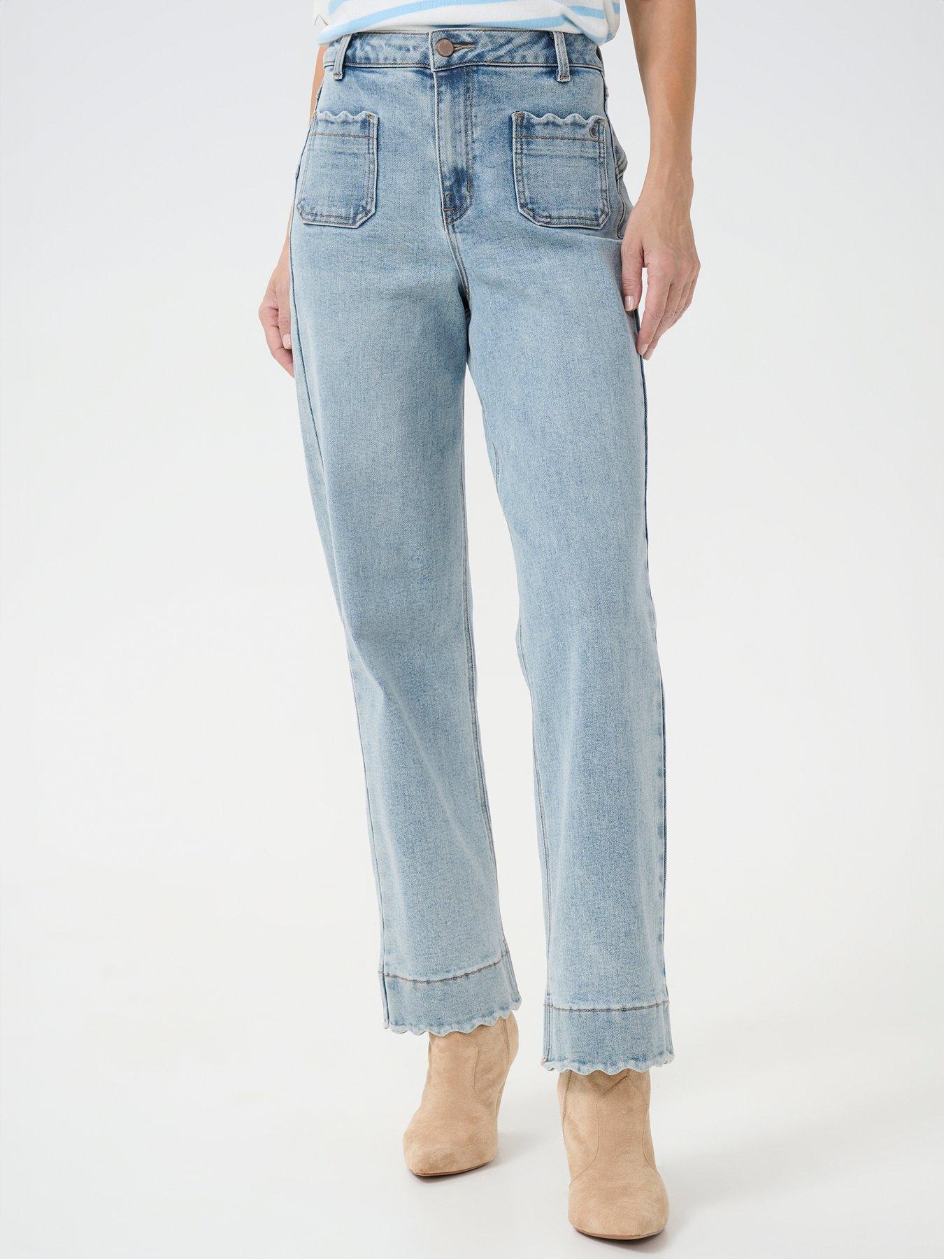 undefined Straight Leg Jeans - Blue