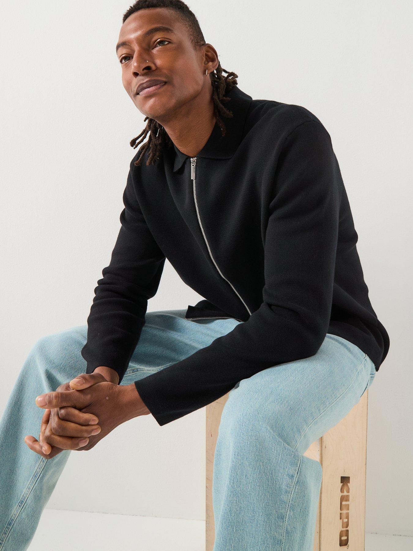 Image 5 of 6 of Selected Selected Mike Long Sleeve Full Zip Knitted Cardigan