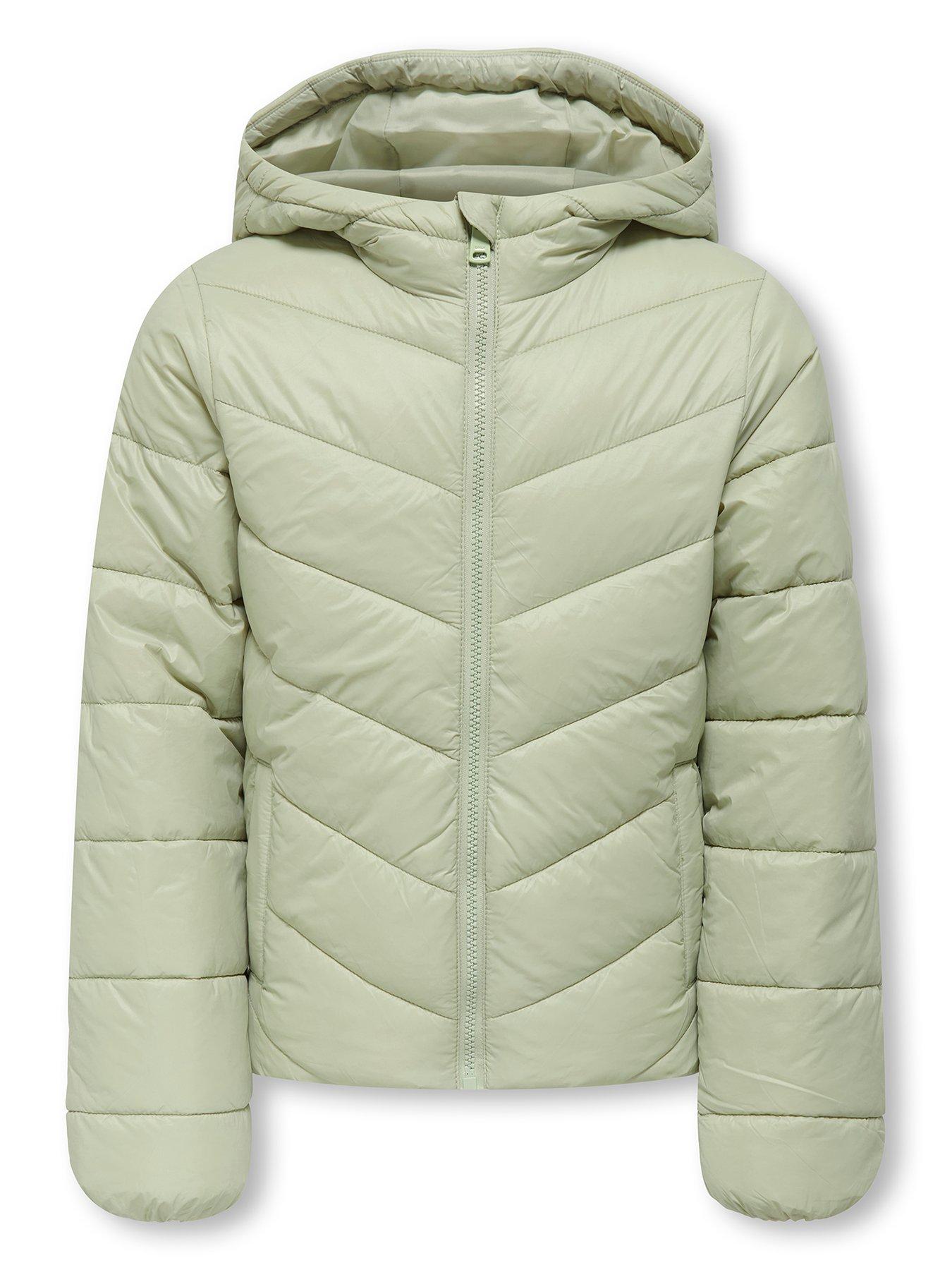 Only Kids Girls Lightweight Quilted Jacket - Light Green