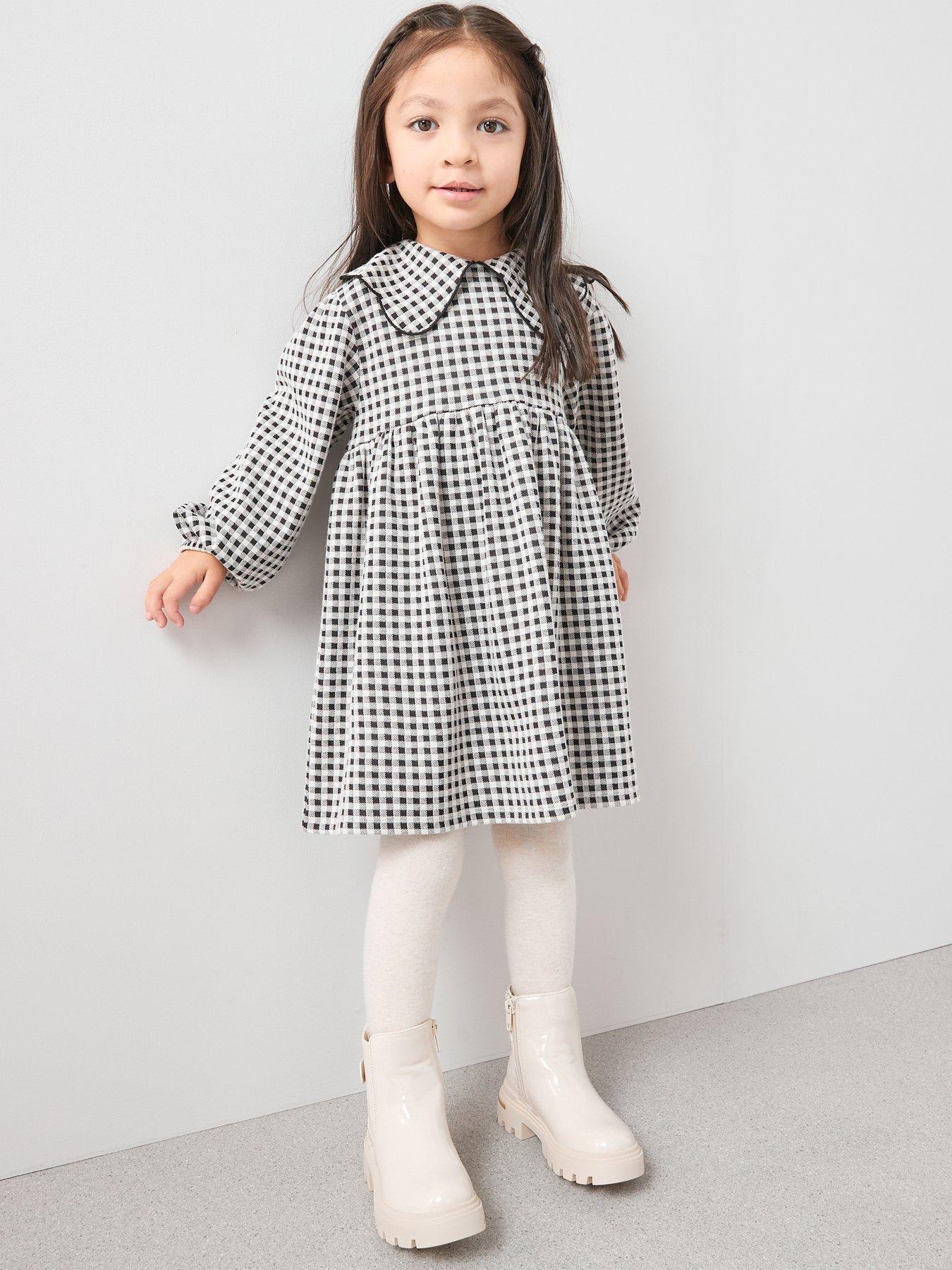 black check dress Anna Slanted Checkered Strap Dress in Fine Wool Blend XS main image 1