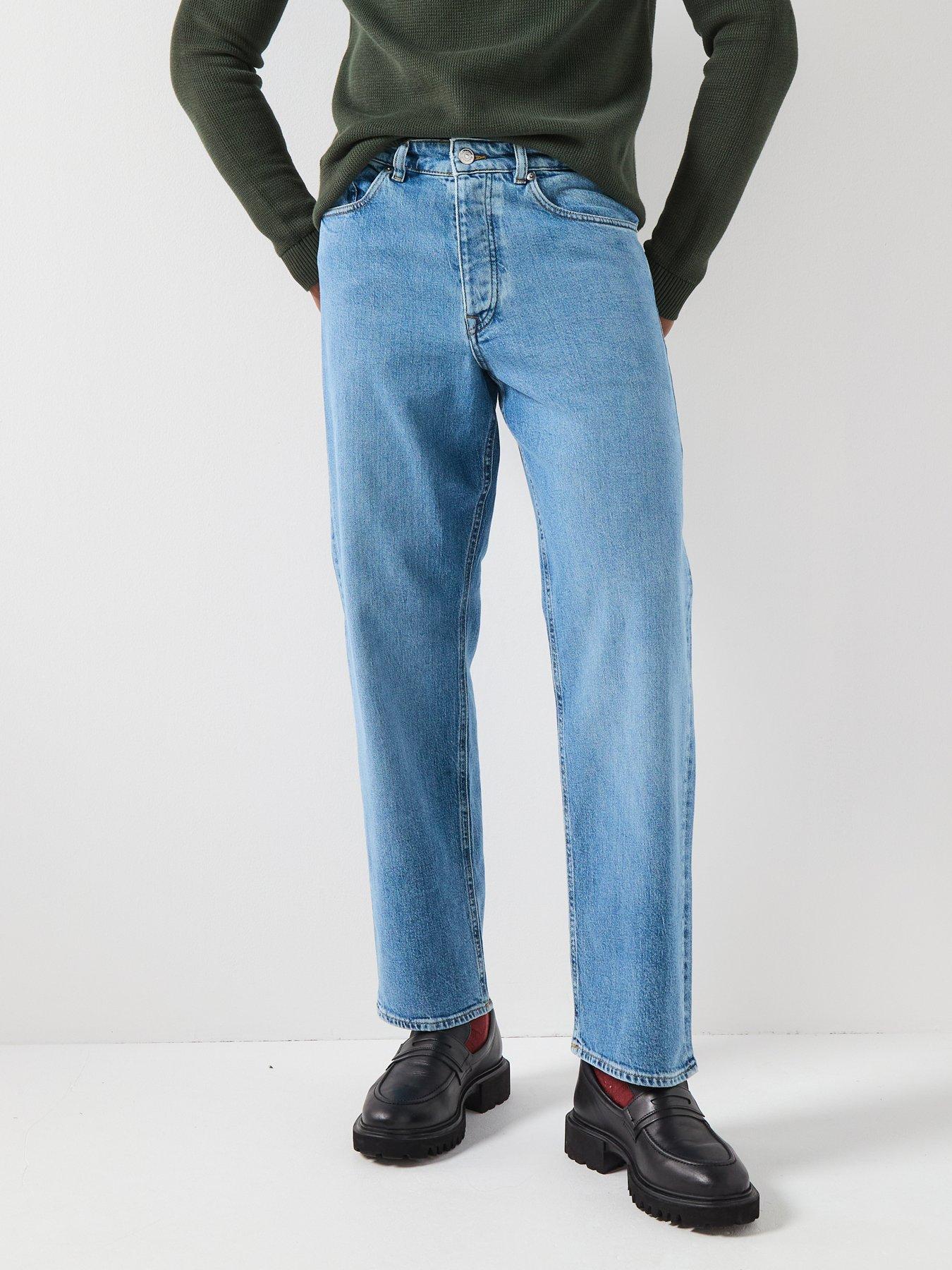 Image 1 of 6 of Selected Selected Loose Fit Ben Kori Light Wash Jeans