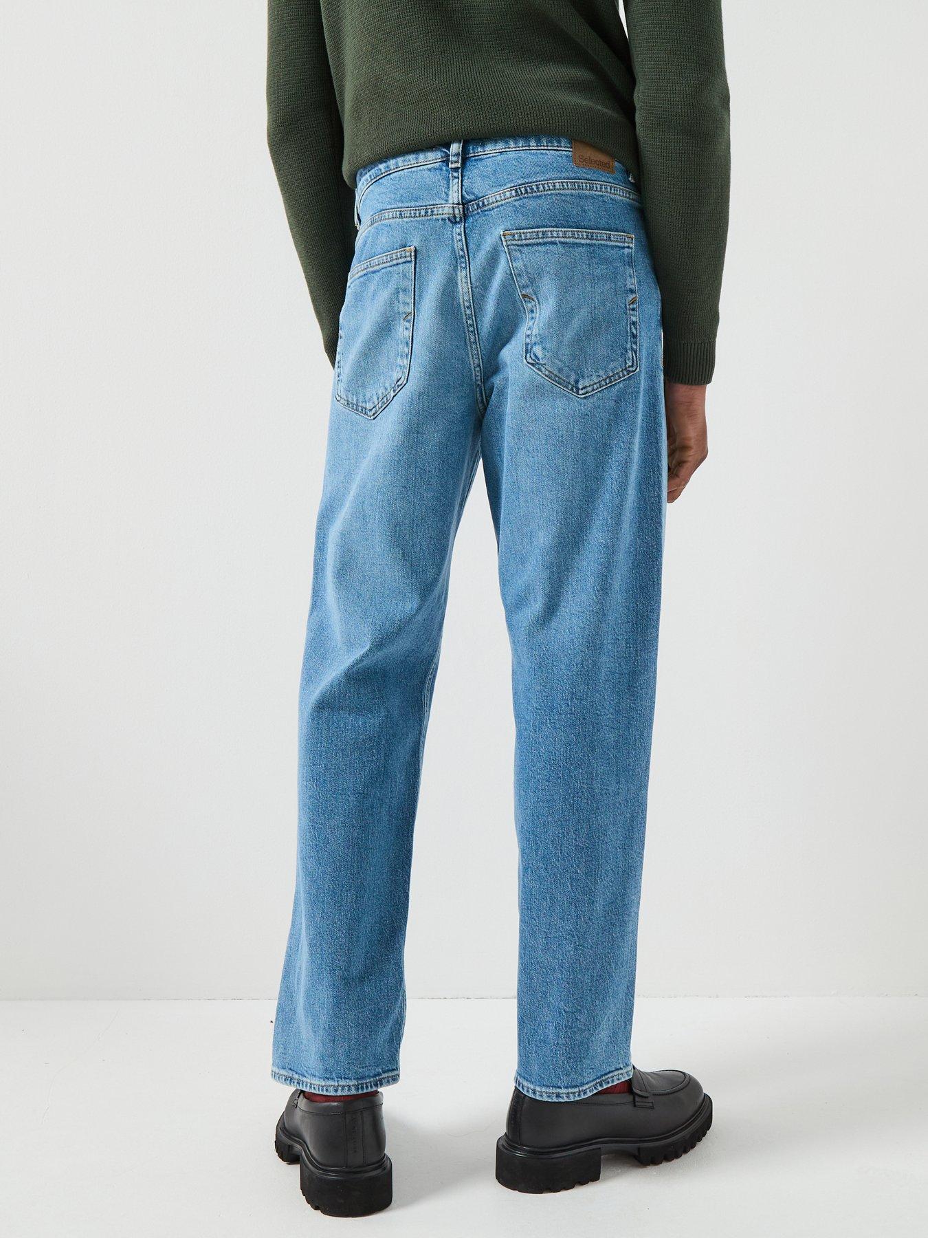 Image 2 of 6 of Selected Selected Loose Fit Ben Kori Light Wash Jeans