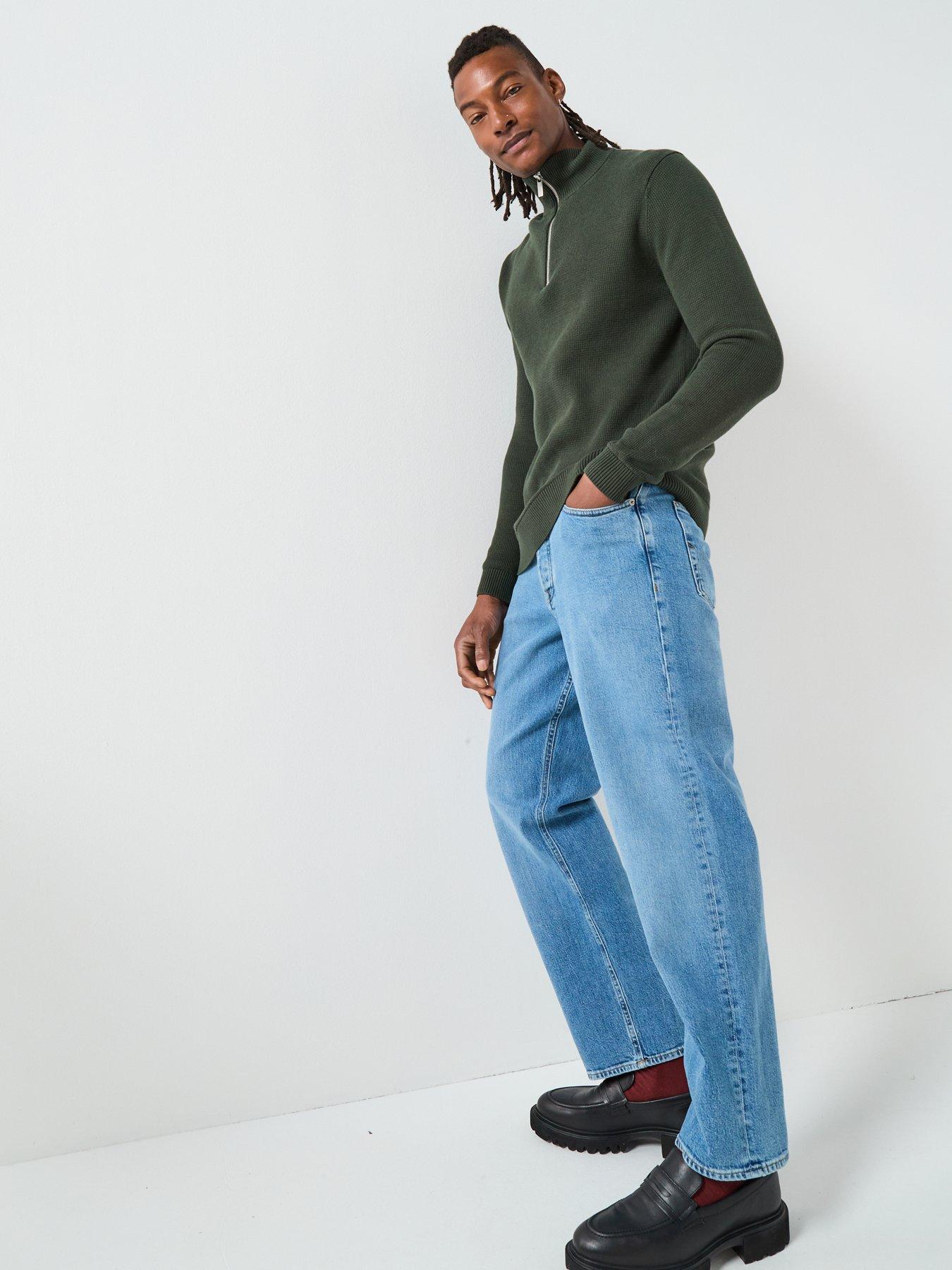 Image 3 of 6 of Selected Selected Loose Fit Ben Kori Light Wash Jeans