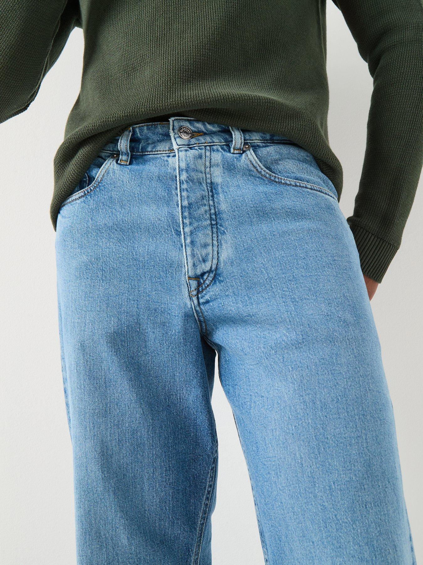 Image 4 of 6 of Selected Selected Loose Fit Ben Kori Light Wash Jeans