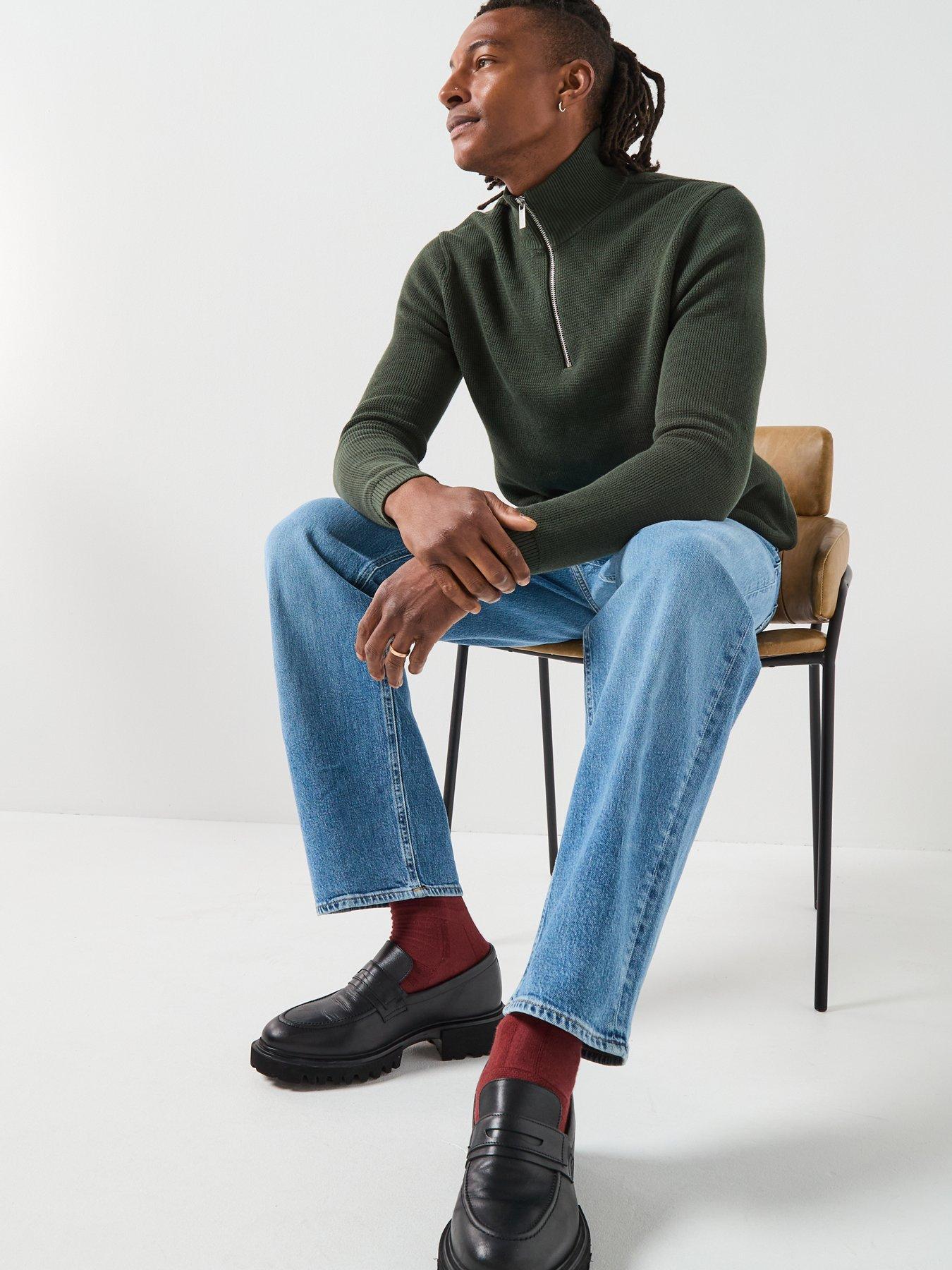 Image 6 of 6 of Selected Selected Loose Fit Ben Kori Light Wash Jeans