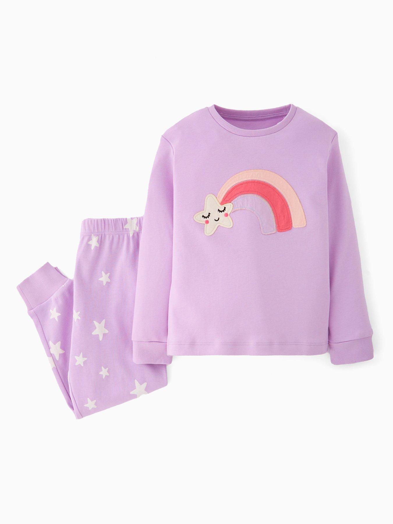 The Very Collection Girls 3 Pack Printed Pyjamas With Applique Detail ...