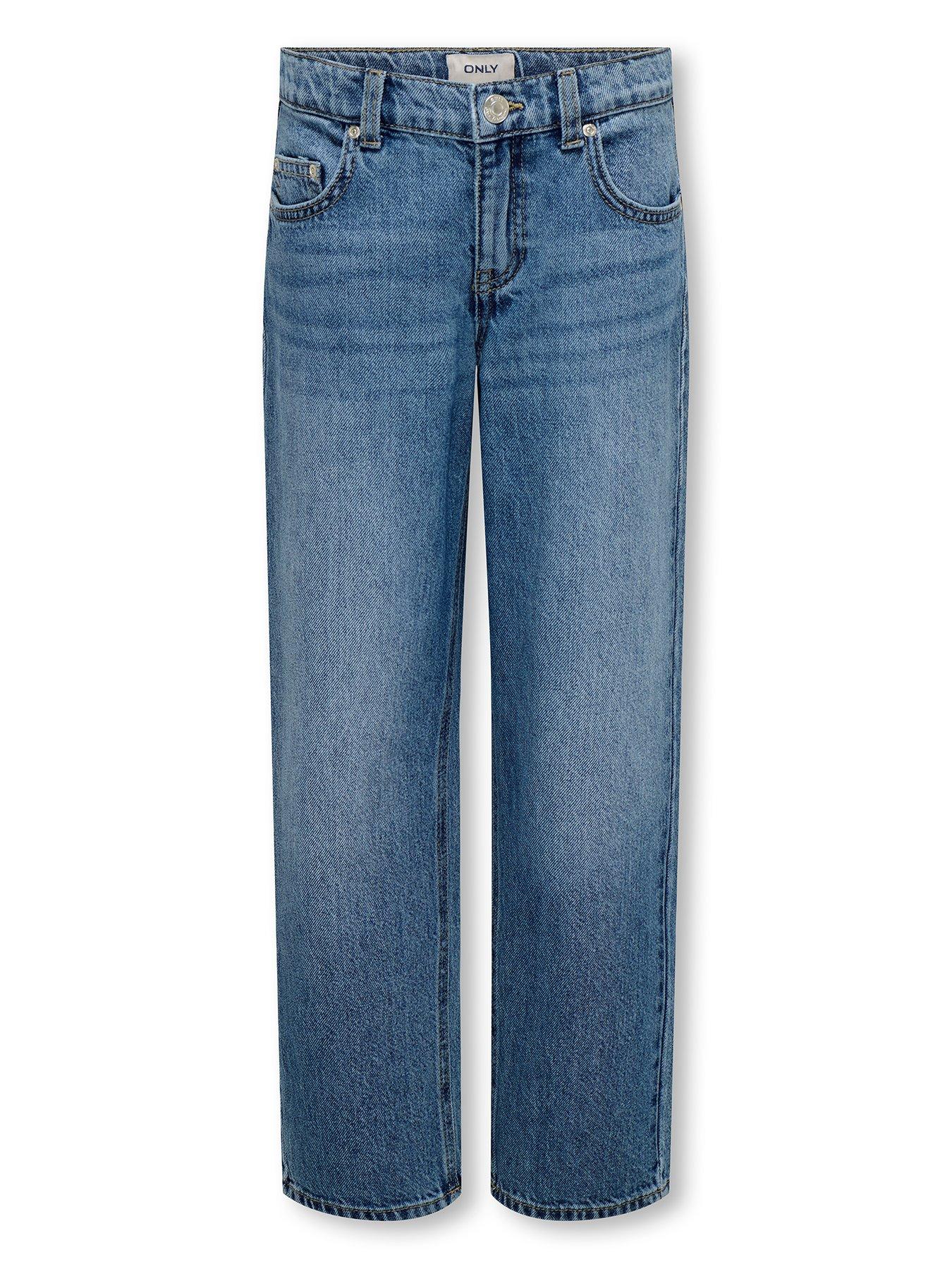 Image 1 of 3 of Only Kids Girls Mom Straight Jeans - Blue