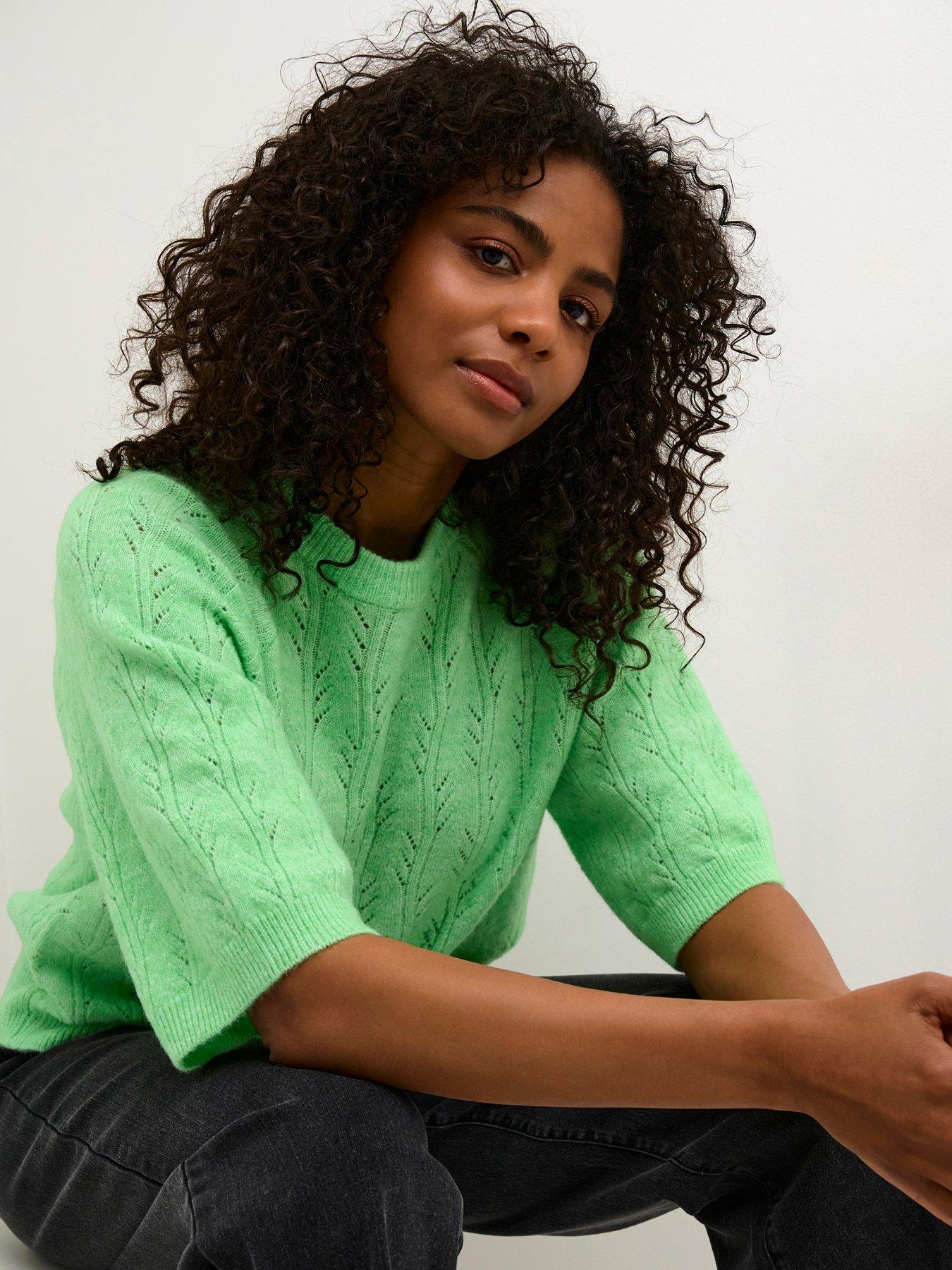 Image 4 of 6 of Kaffe Tella Pullover - Green