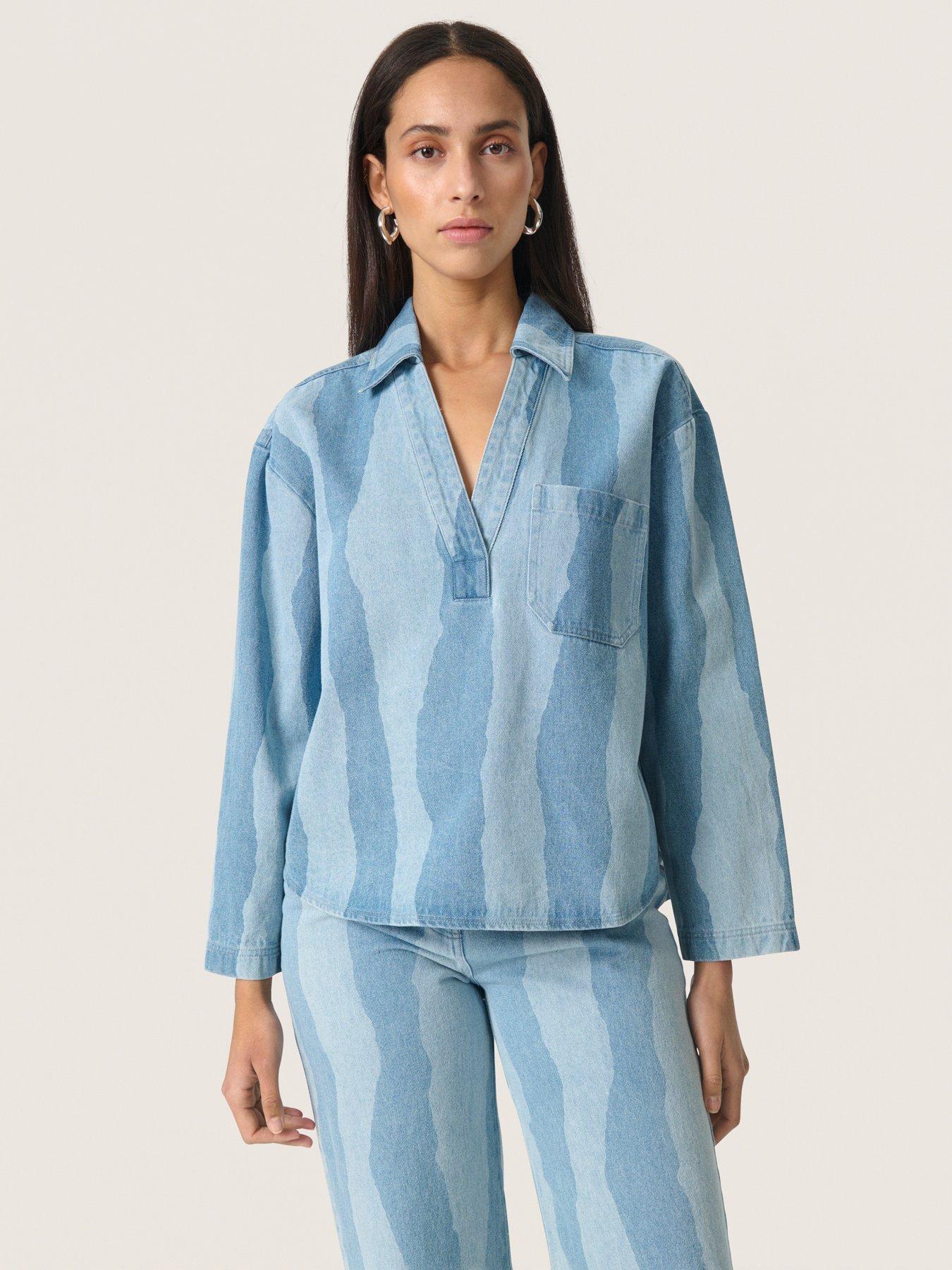 undefined Maisa Blouse Long Sleeve - Blue