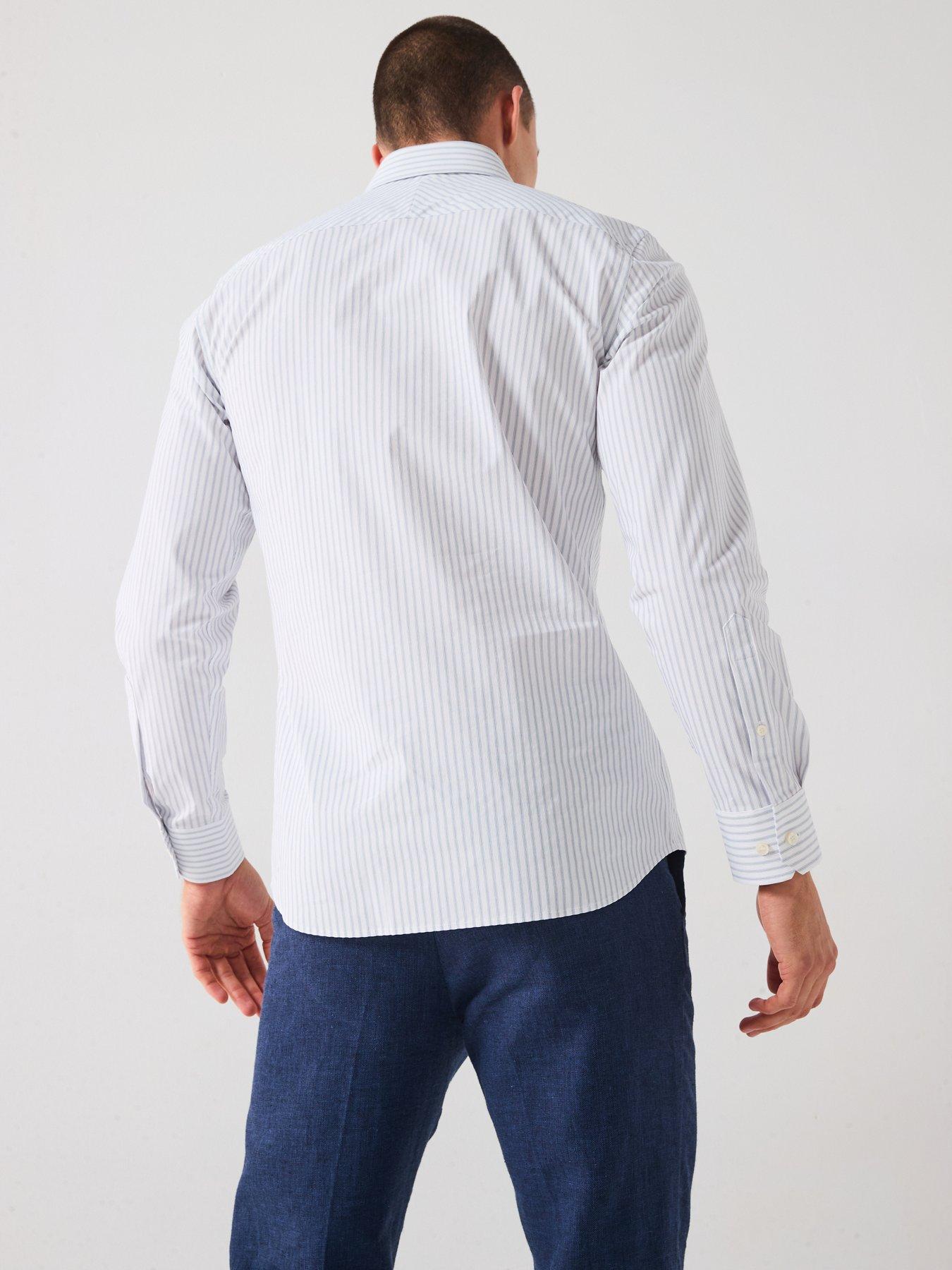 Image 2 of 6 of Selected Slim Performance Long Sleeve Formal Shirt &nbsp;- White