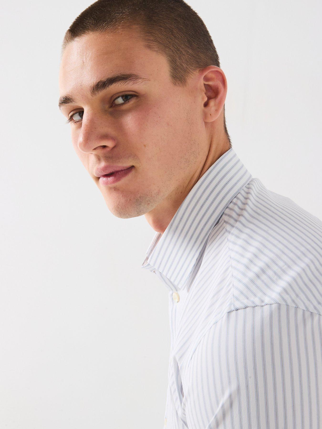 Image 5 of 6 of Selected Slim Performance Long Sleeve Formal Shirt &nbsp;- White