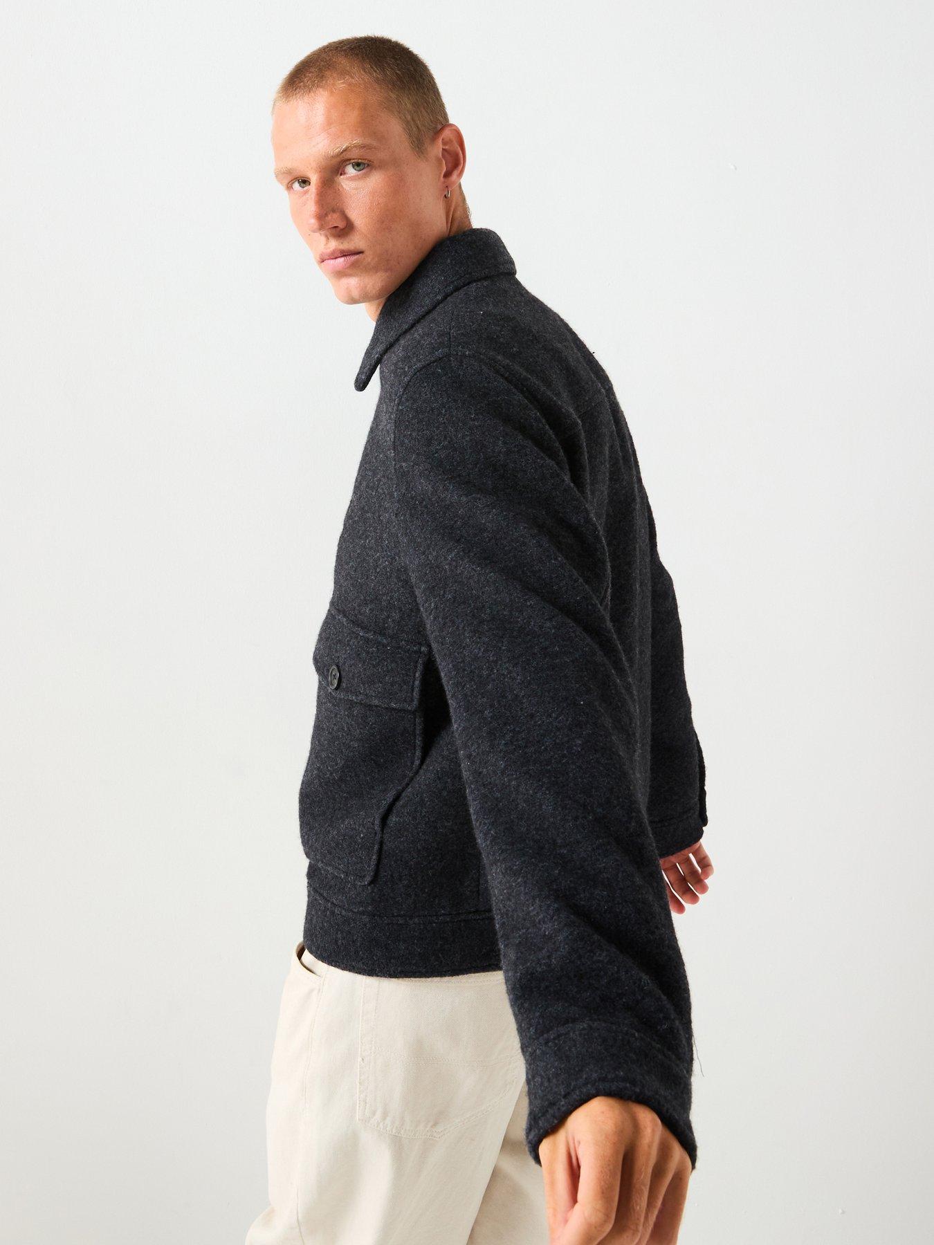 Image 1 of 6 of Selected Jakob Wool Blend Jacket - Grey