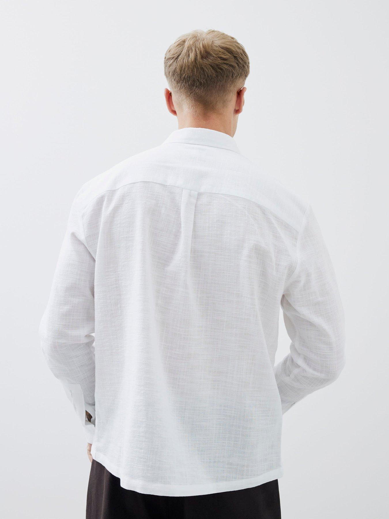 S/S Linen Look Shirt - White main image 1