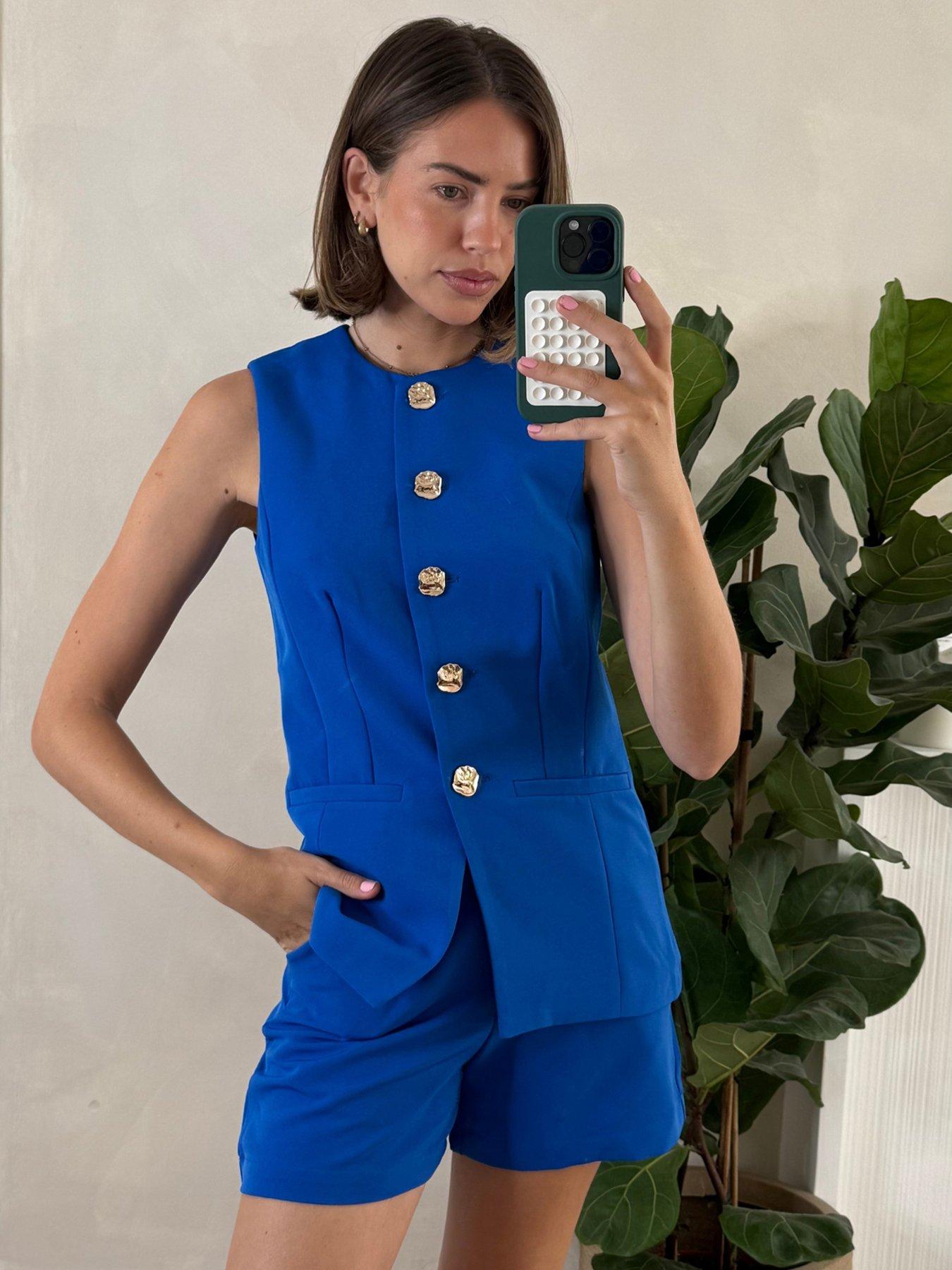 undefined Tailored Shorts - Cobalt