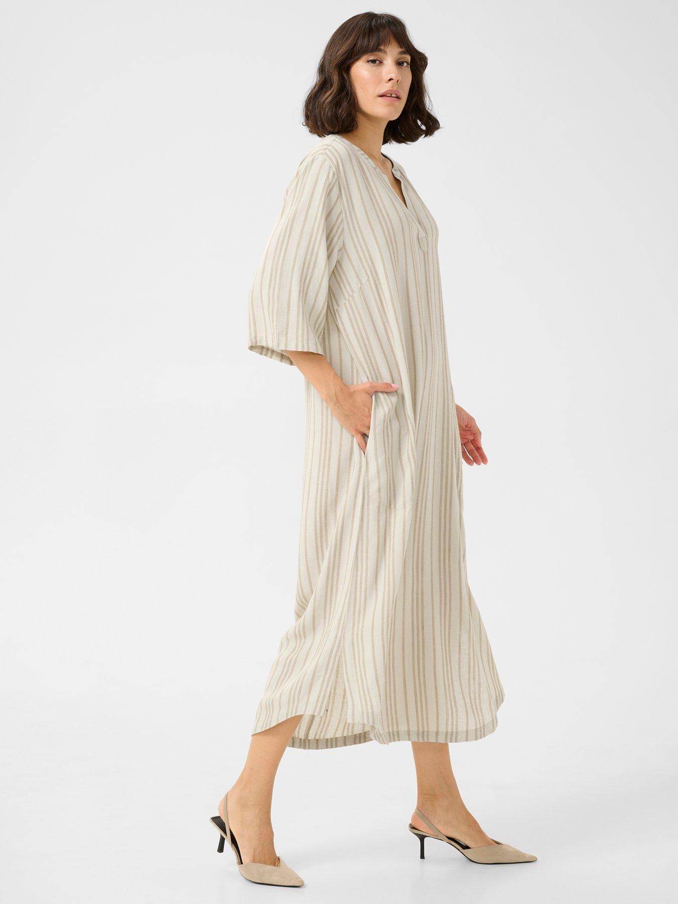 undefined Milia Kaftan Dress - Neutral
