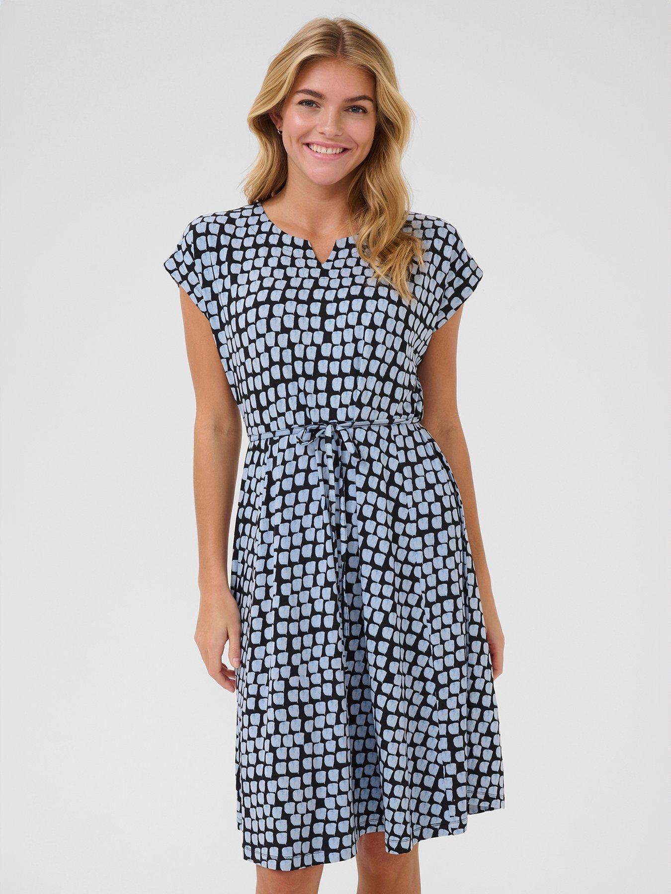 Image 2 of 5 of Kaffe Bella Jersey Dress - Blue