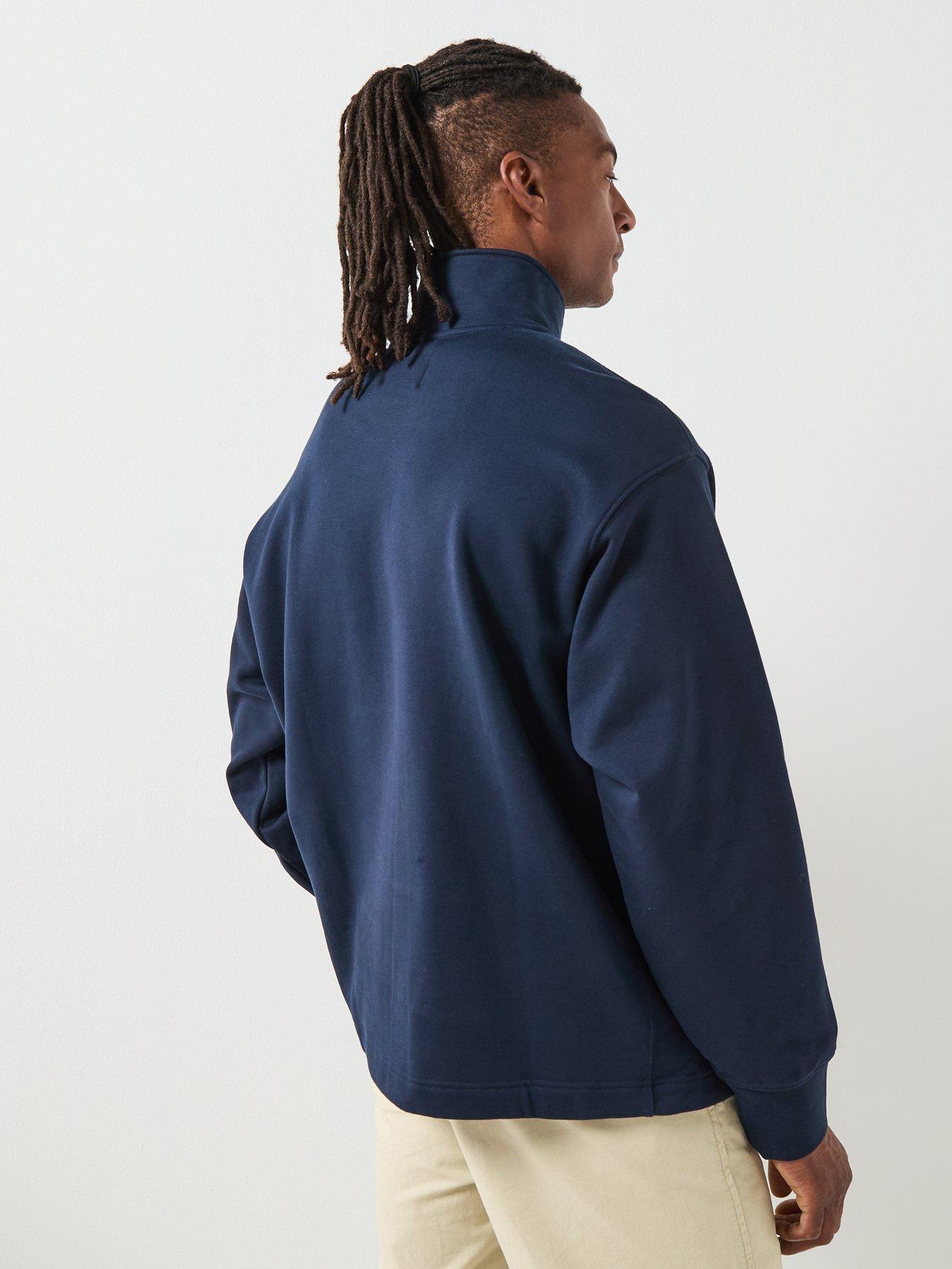 Image 2 of 6 of Selected Aron Long Sleeve Half Zip Sweat - Navy