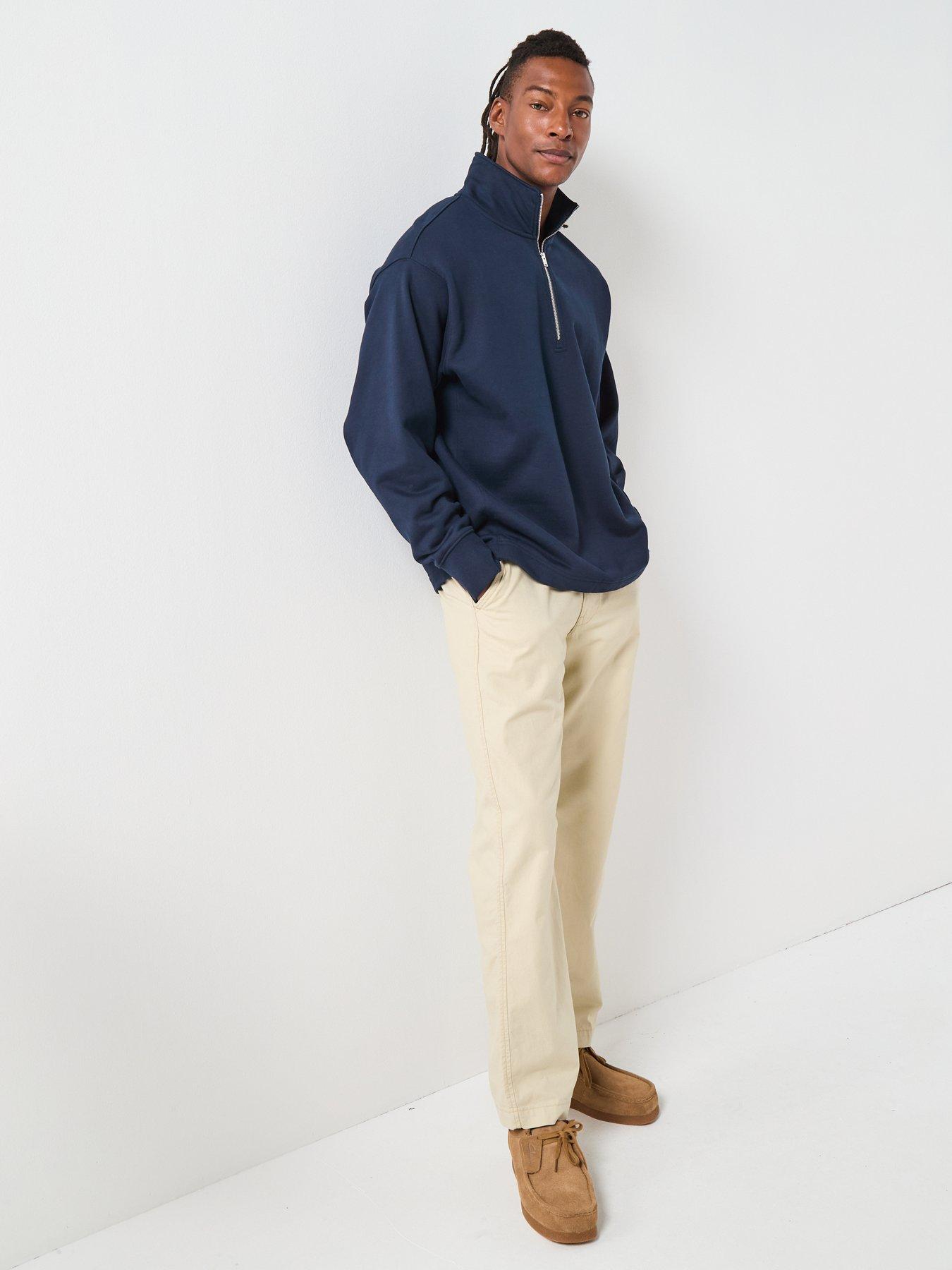 Image 3 of 6 of Selected Aron Long Sleeve Half Zip Sweat - Navy