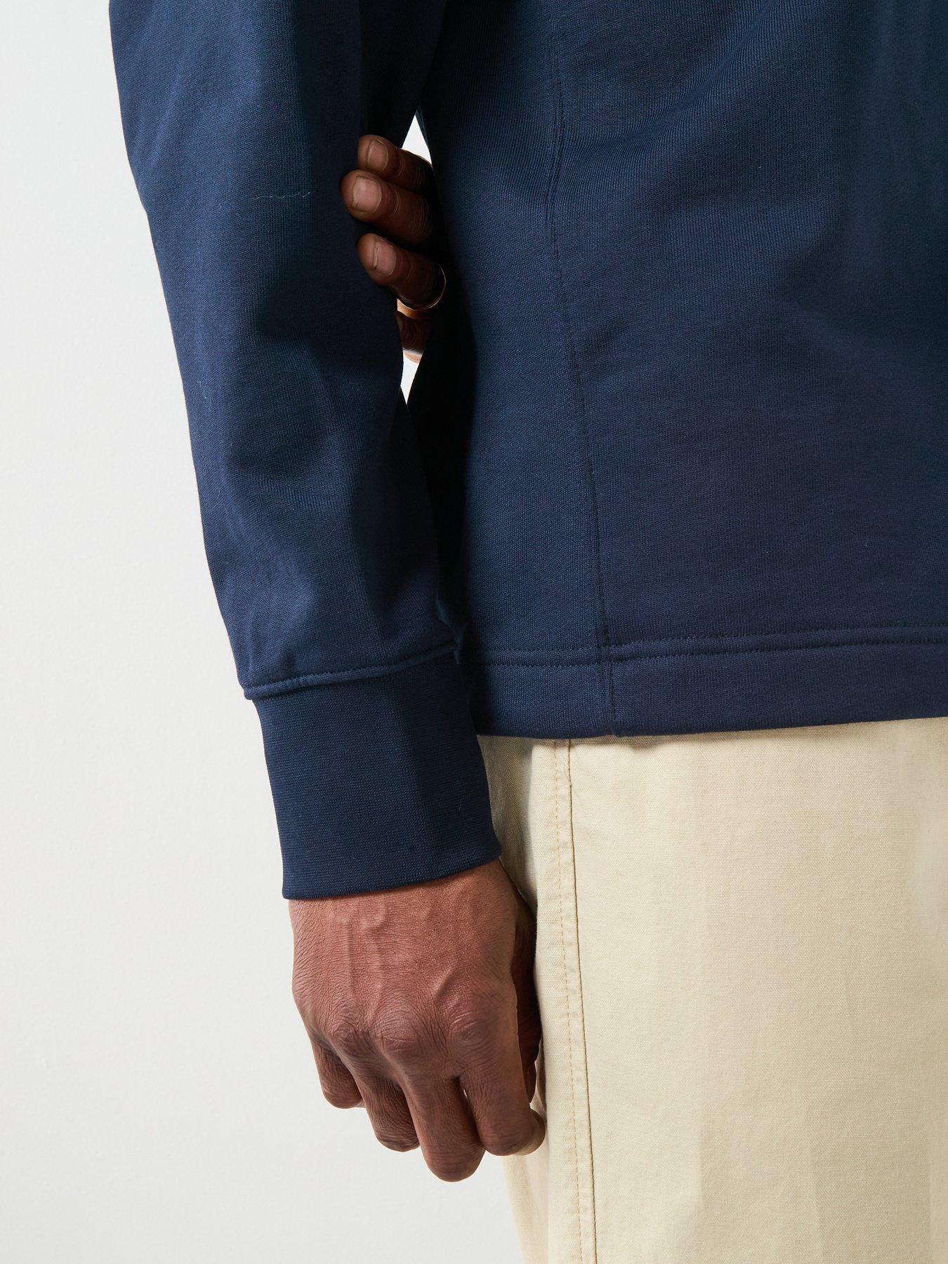 Image 6 of 6 of Selected Aron Long Sleeve Half Zip Sweat - Navy