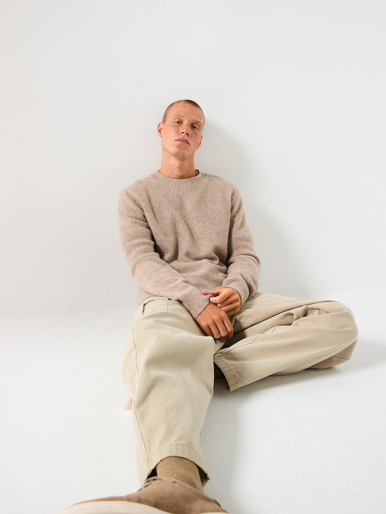 Image 1 of 5 of Selected Selected Neil Long Sleeve Neppy Wool Knitted Jumper