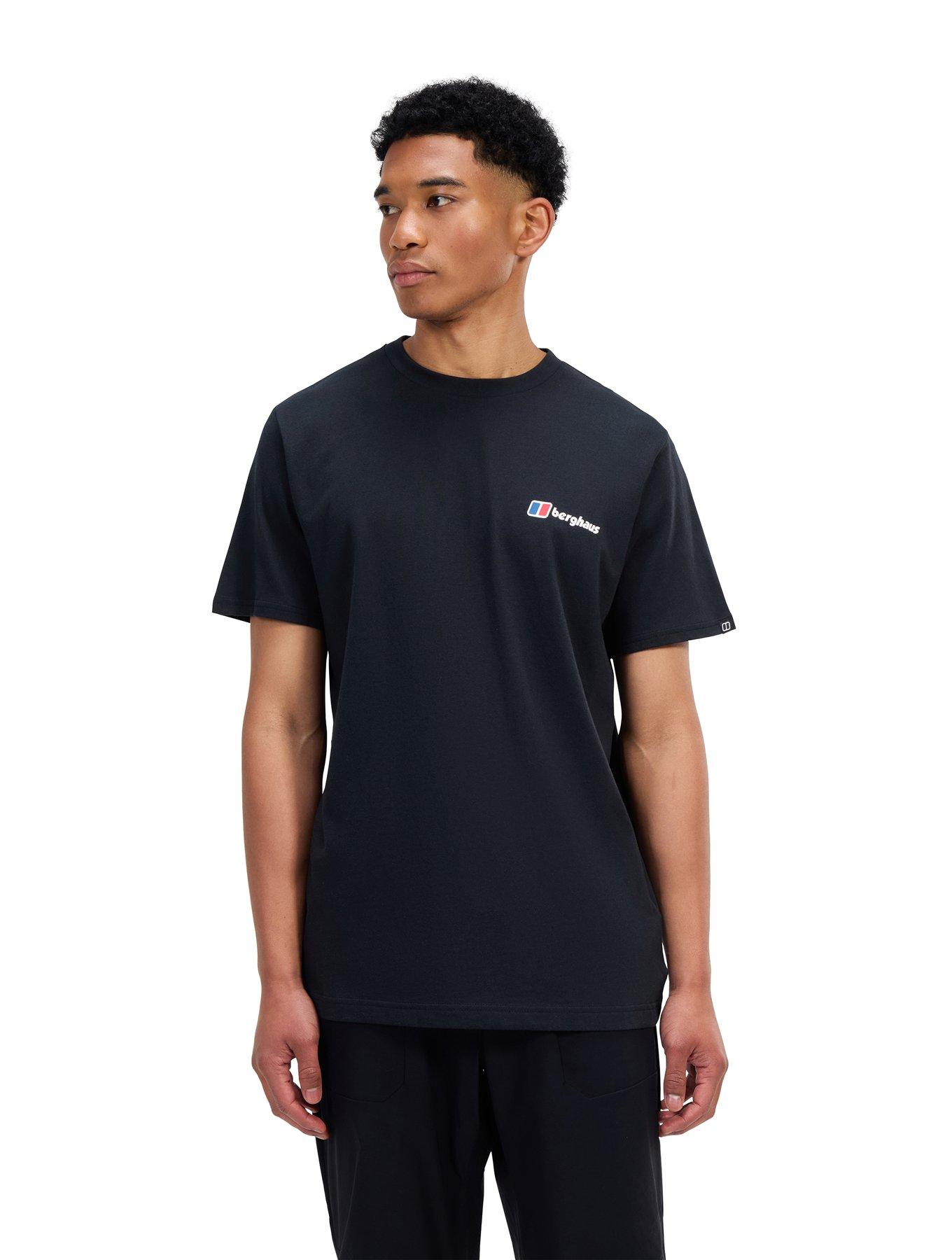 Berghaus Mens Berghaus Front & Back Tee, Black, Size Xl, Men