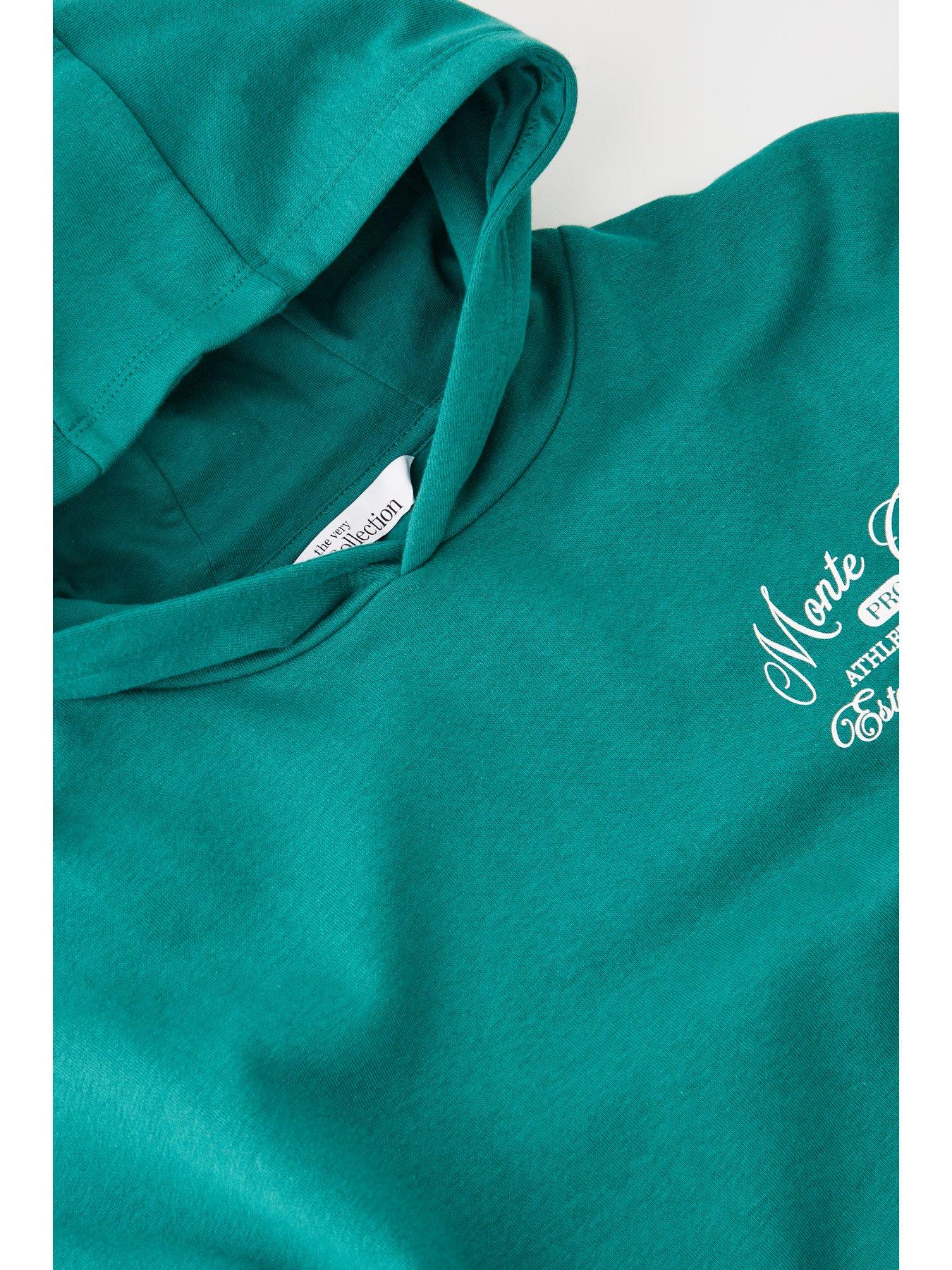 Image 3 of 4 of The Very Collection Boys Drop Shoulder Monte Carlo Hoodie - Green