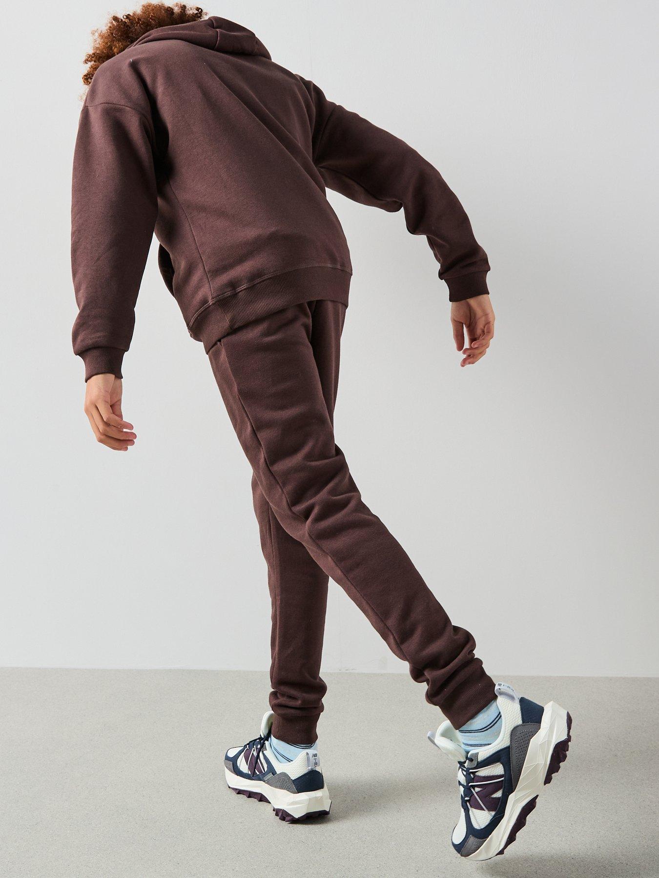 Image 5 of 6 of The Very Collection Boys Drop Shoulder Hoodie And Jogger Set - Brown