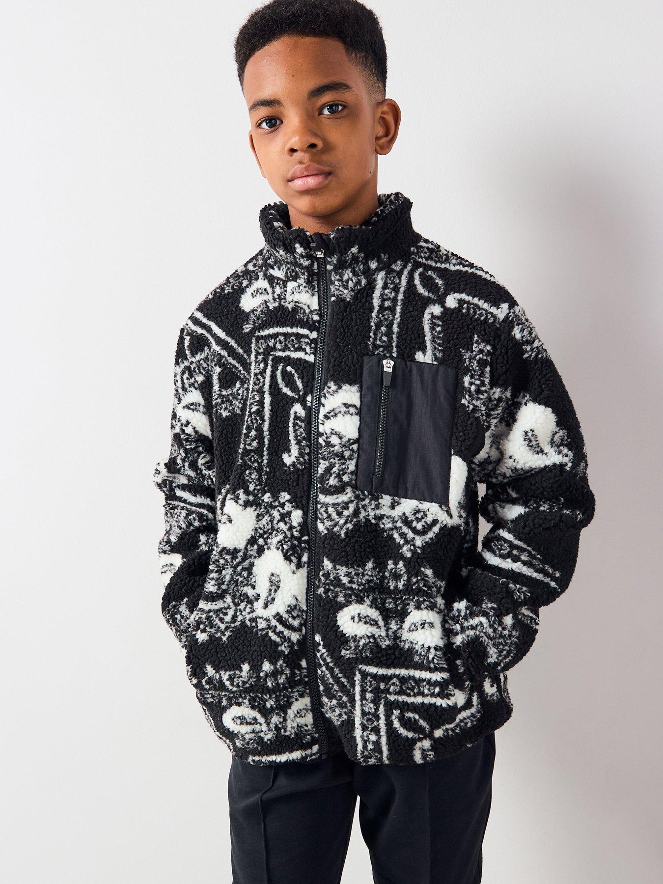 Image 3 of 5 of The Very Collection Boys Printed Borg Jacket - Multi